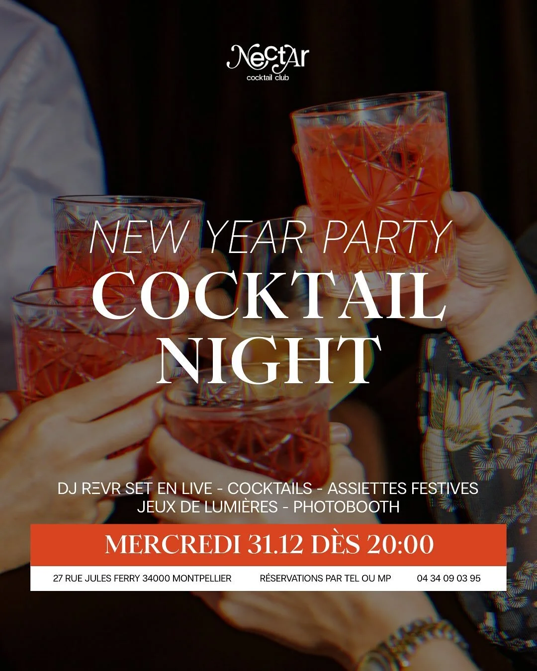 🍸 COCKTAIL NIGHT - NOUVEL AN 2025 

Le @nectarcocktailclub x @belaroia vous invite &agrave; la soir&eacute;e la plus festive de l&rsquo;ann&eacute;e ! 

20H - 01H
&bull; DJ @revr_music set en live - electro/disco house&hellip; pour une ambiance on f