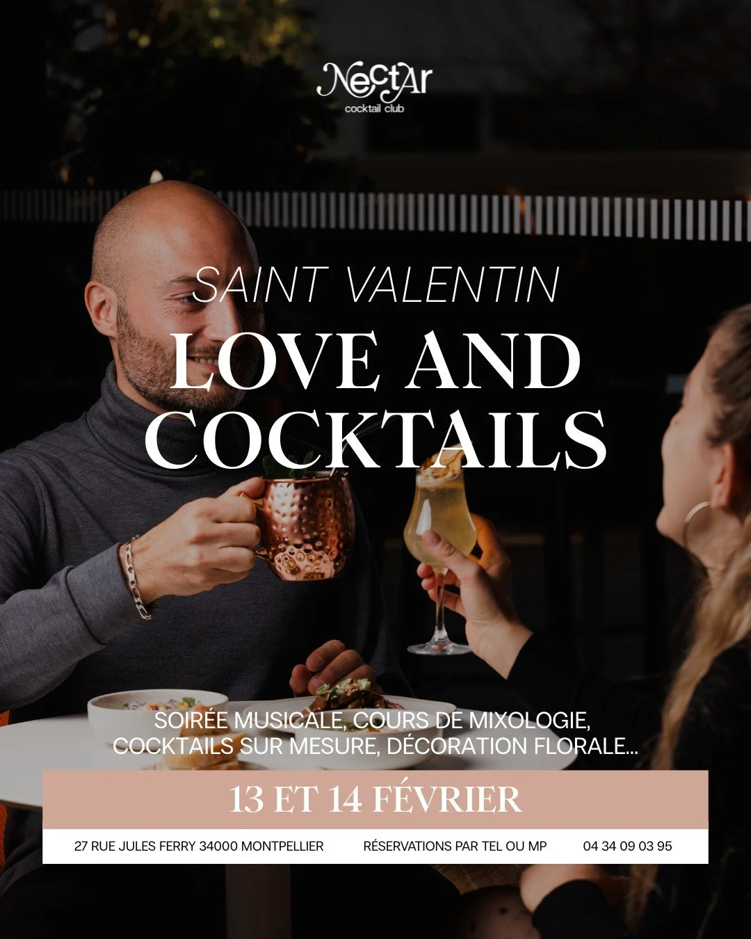 LOVE AND COCKTAILS ❤️

Le @nectarcocktailclub et le @belaroia vous invite &agrave; la soir&eacute;e la plus romantique de l'ann&eacute;e !

13-14 F&Eacute;VRIER
&bull;  Cocktails to fall in love : cocktails et mocktails cr&eacute;es sp&eacute;cialeme