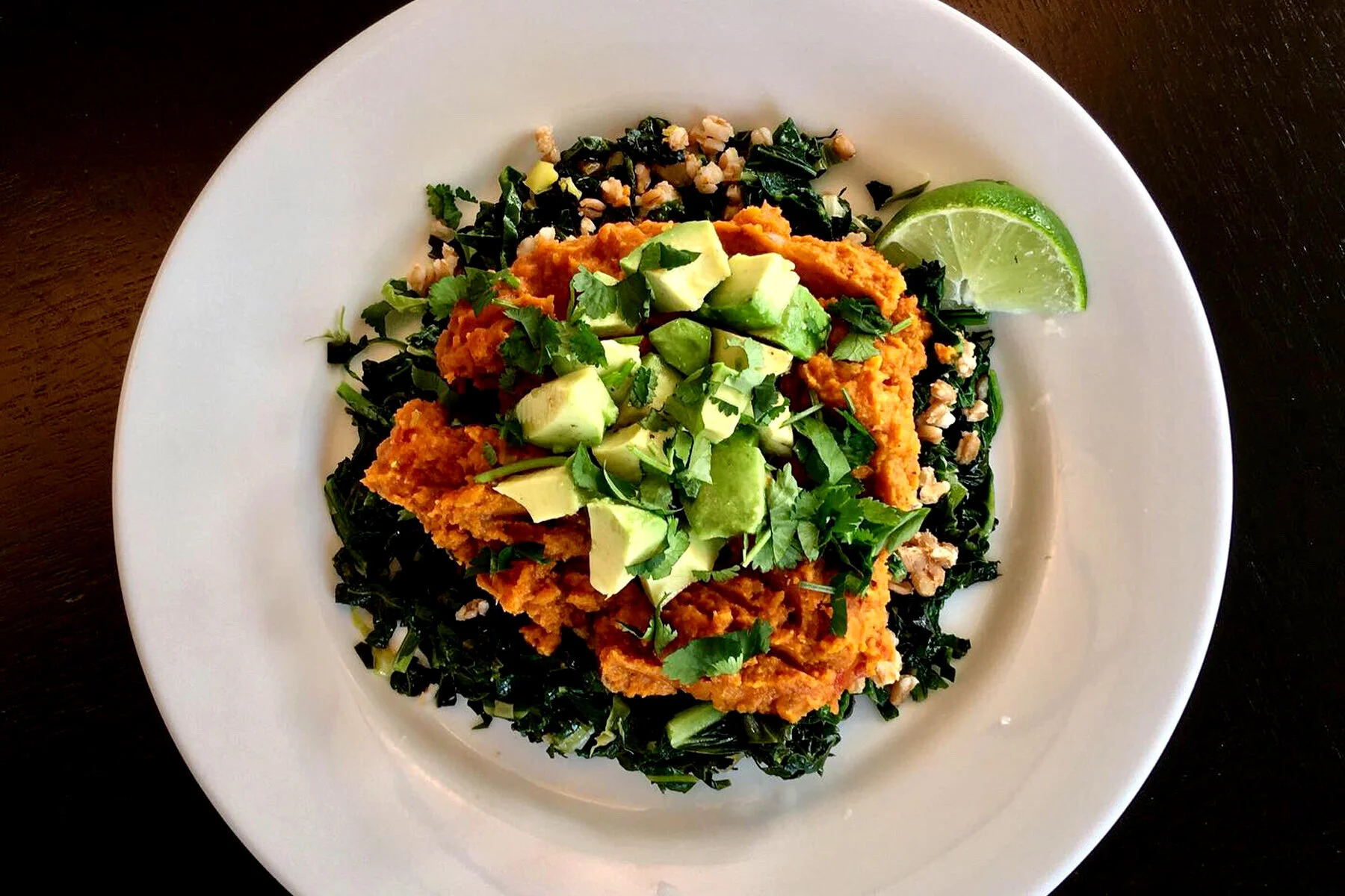 Red Lentil Curry + Gamut of Greens