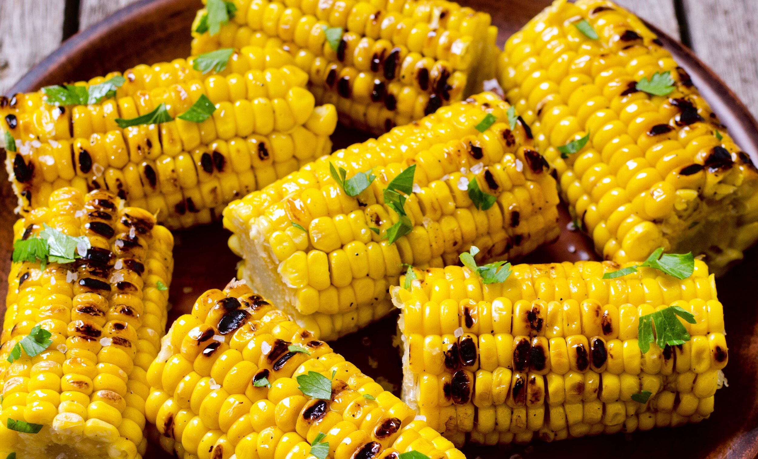 Mexican Grilled Corn with Lime + Cilantro
