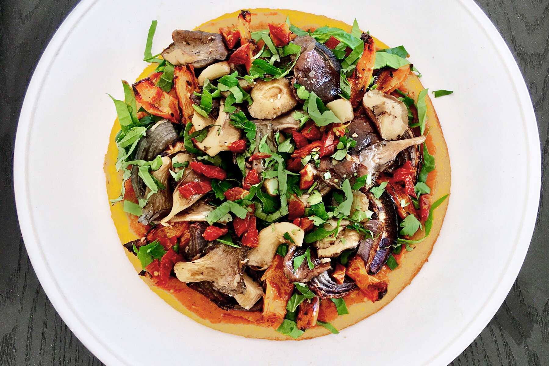 Plant-Powered Polenta Pizza
