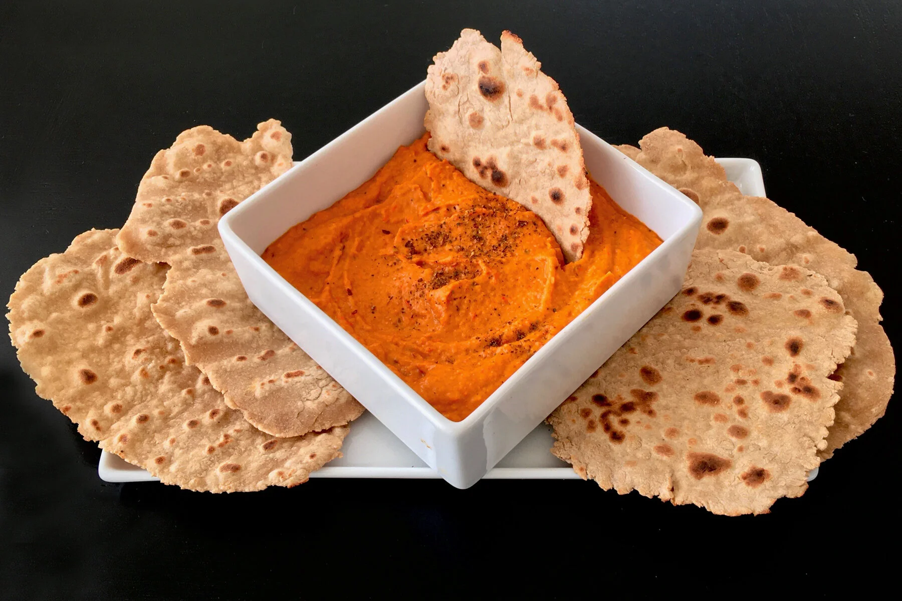 Red + Orange Pepper Hummus