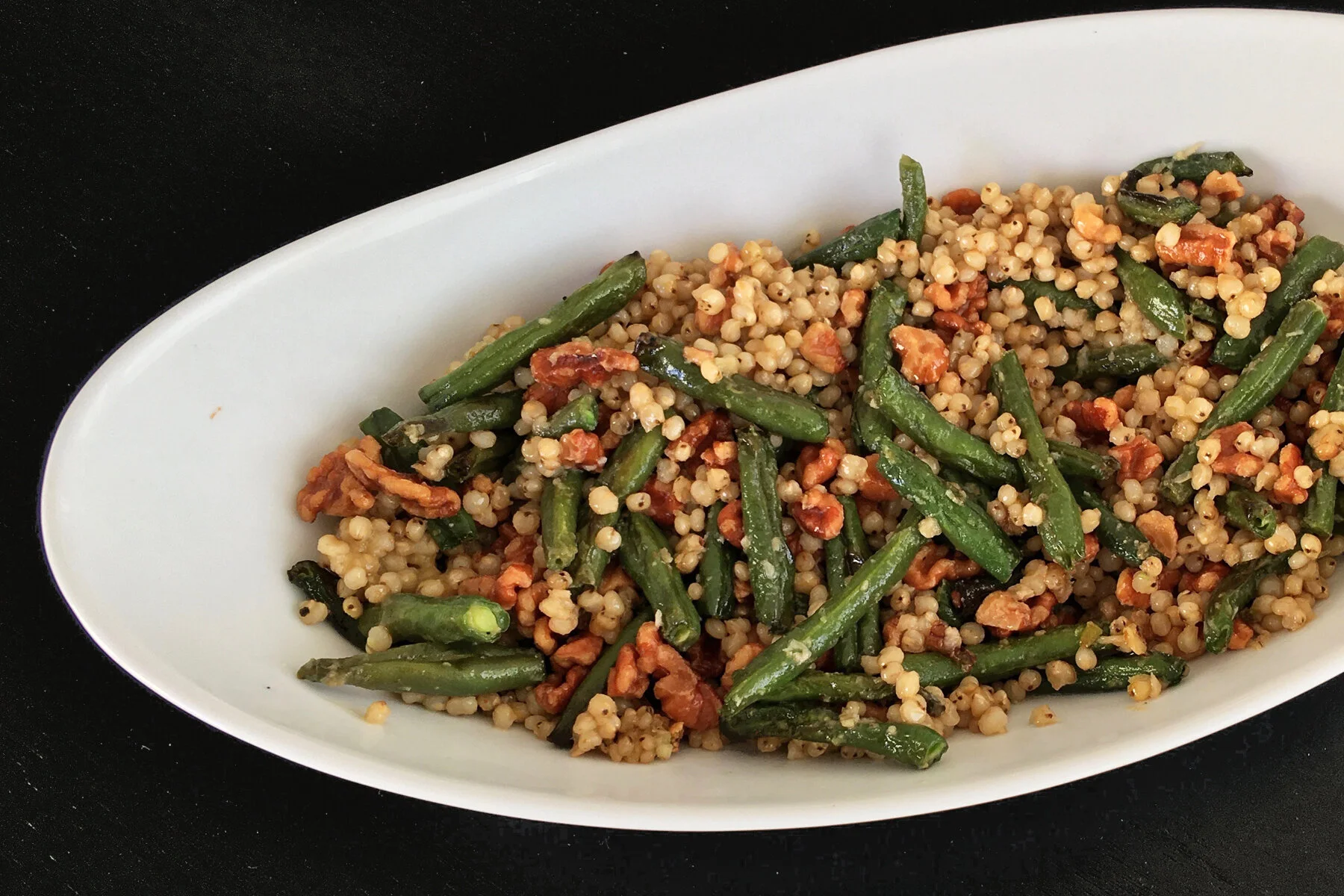 Crunchy Sorghum + Green Beans