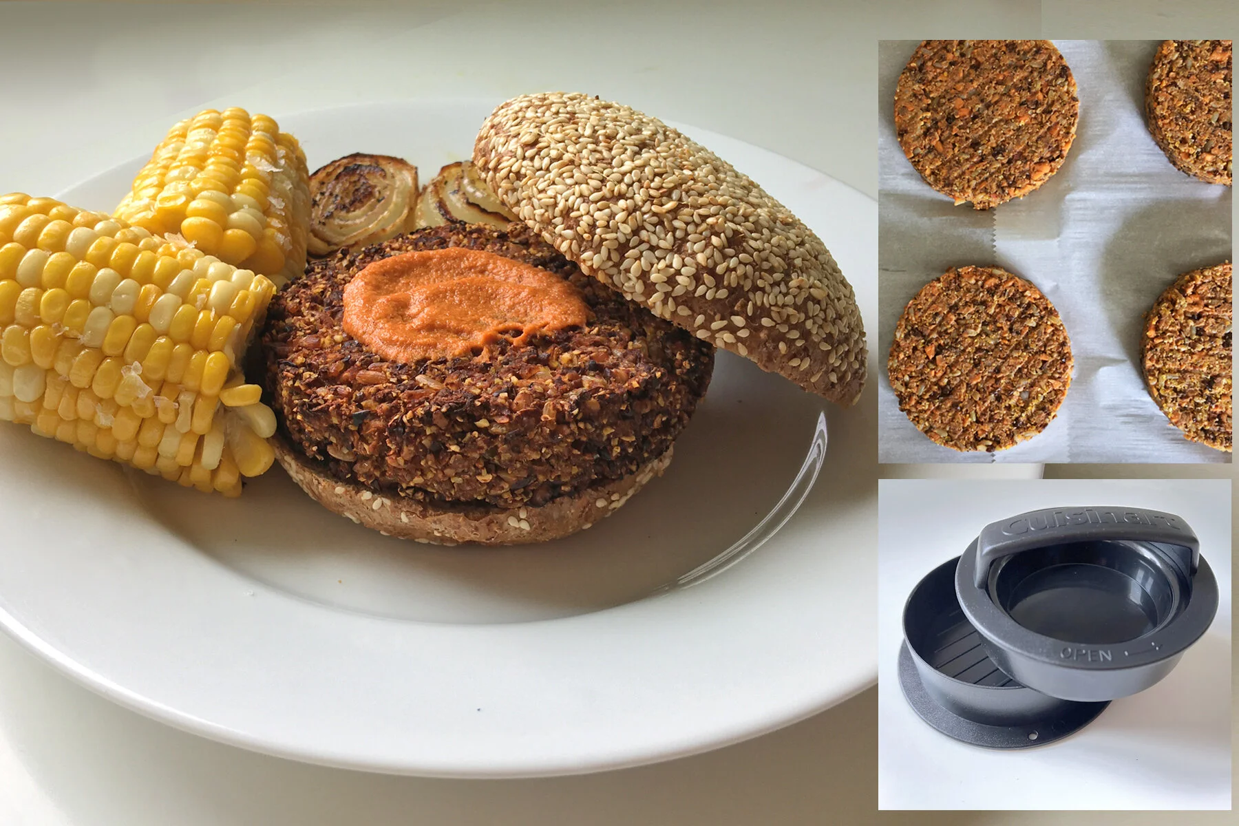 Lentil + Sweet Potato Burgers