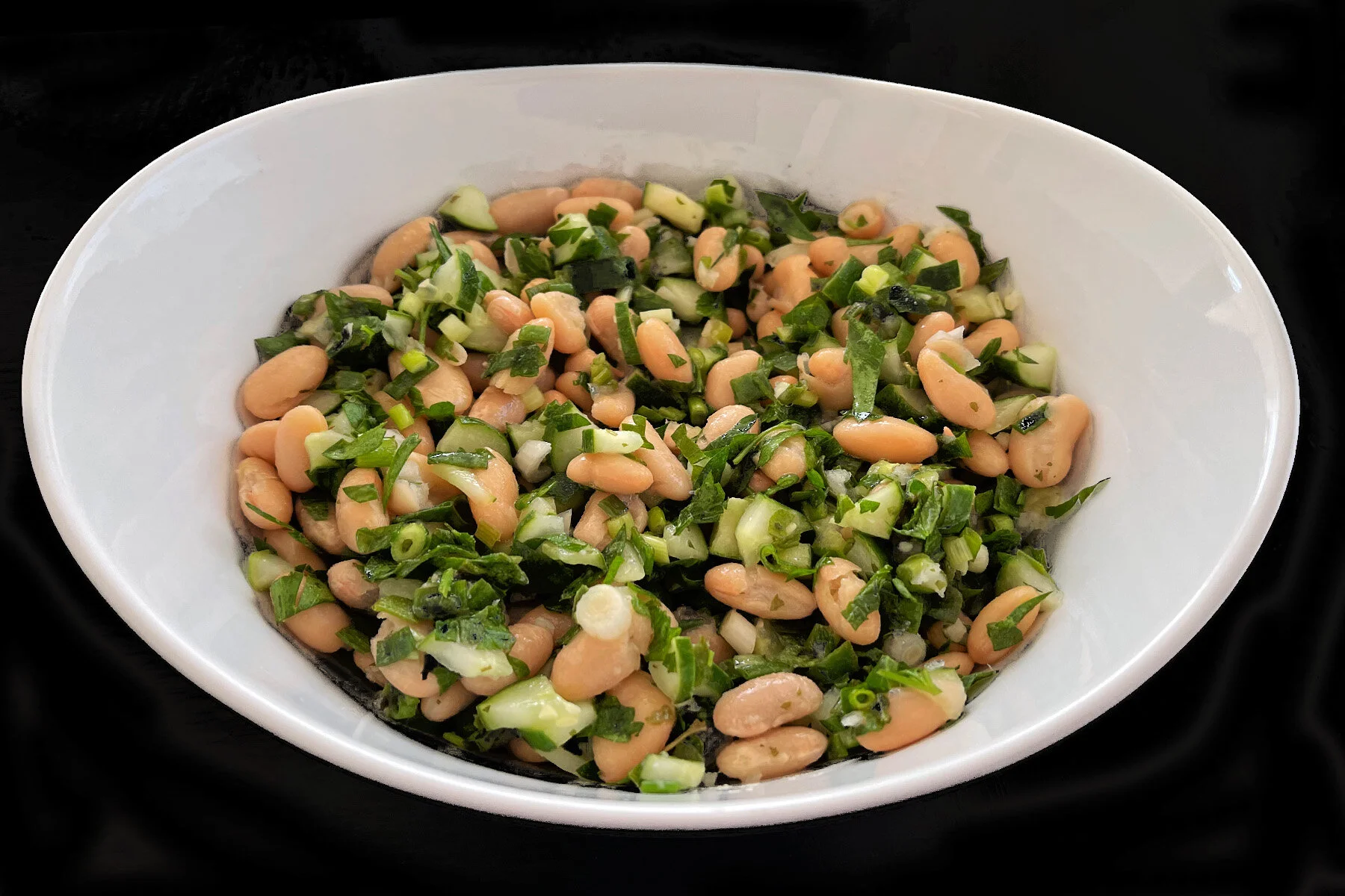 White Bean + Cucumber Salad