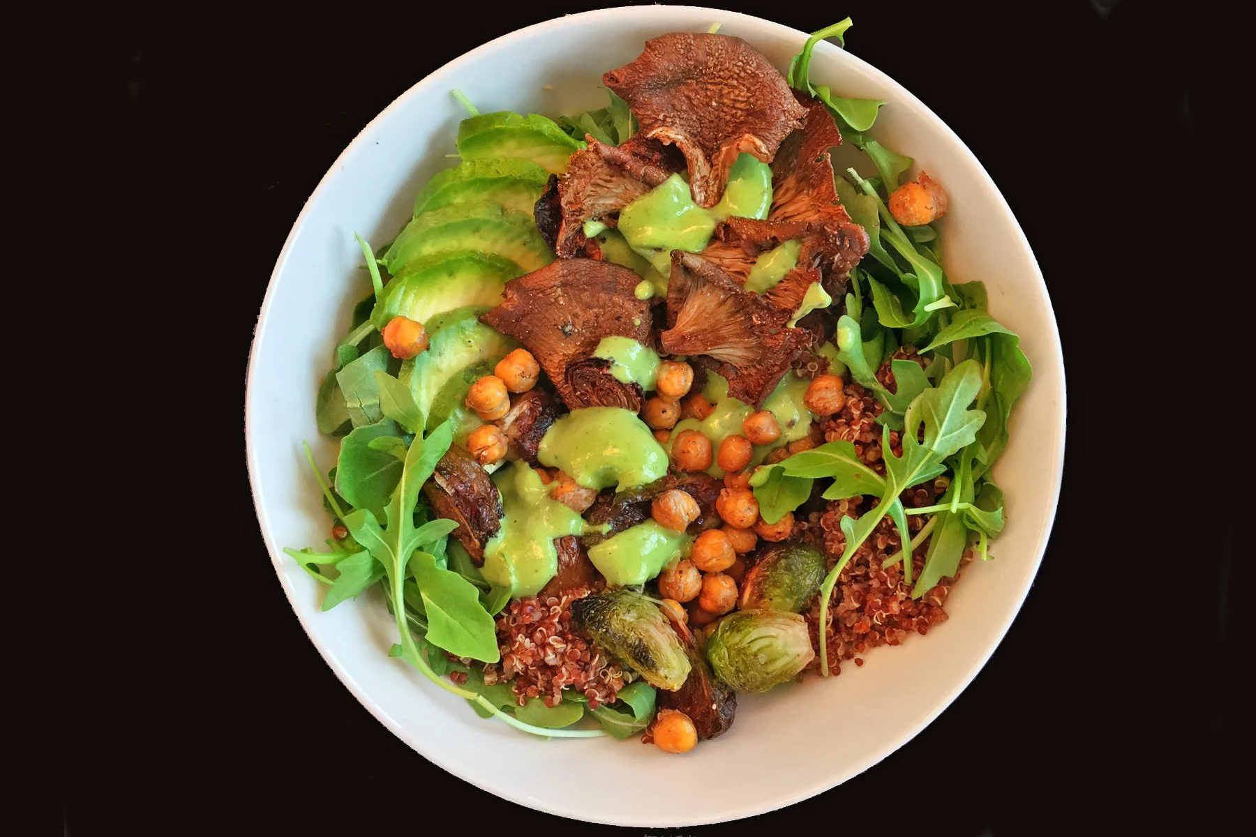 Greens, Beans + Quinoa Bowl