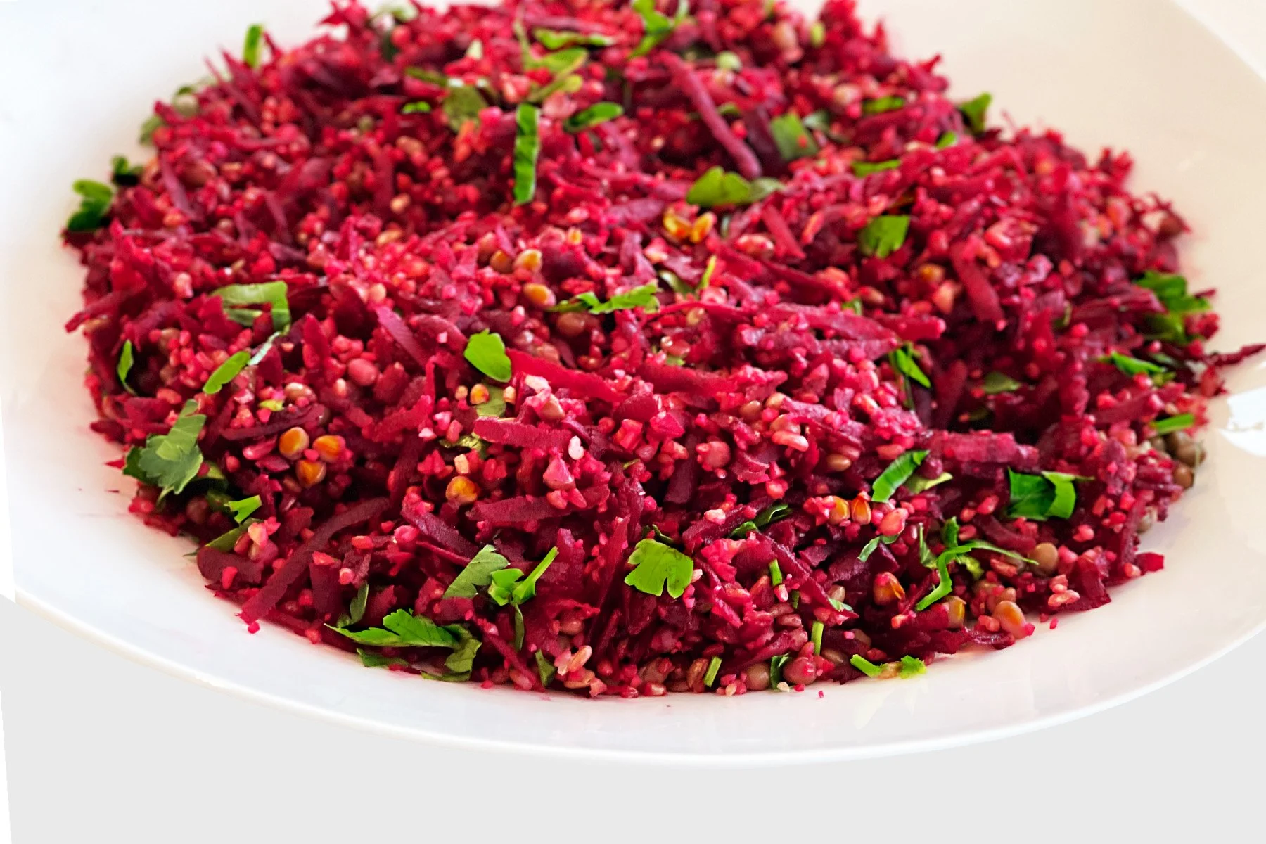 Beet, Bulgur + Lentil Bowl