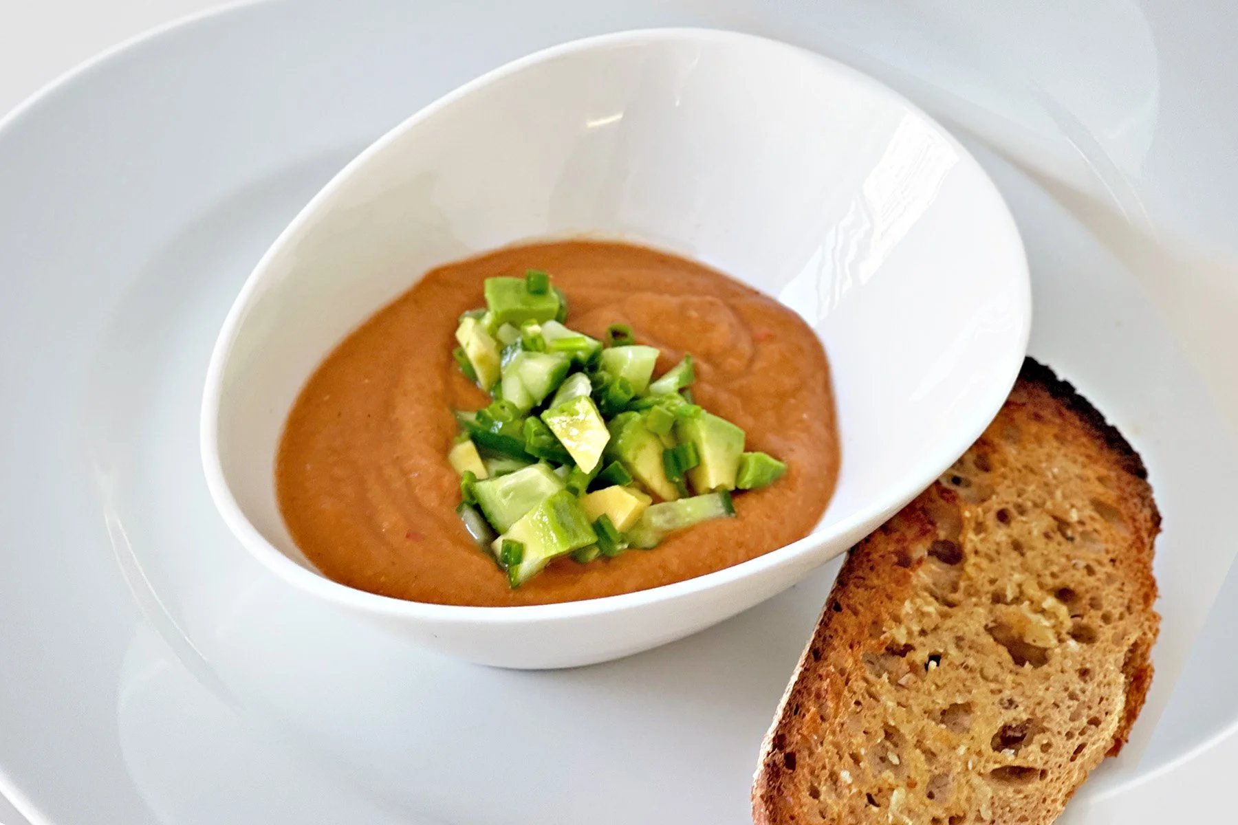 Watermelon Gazpacho with Avocado