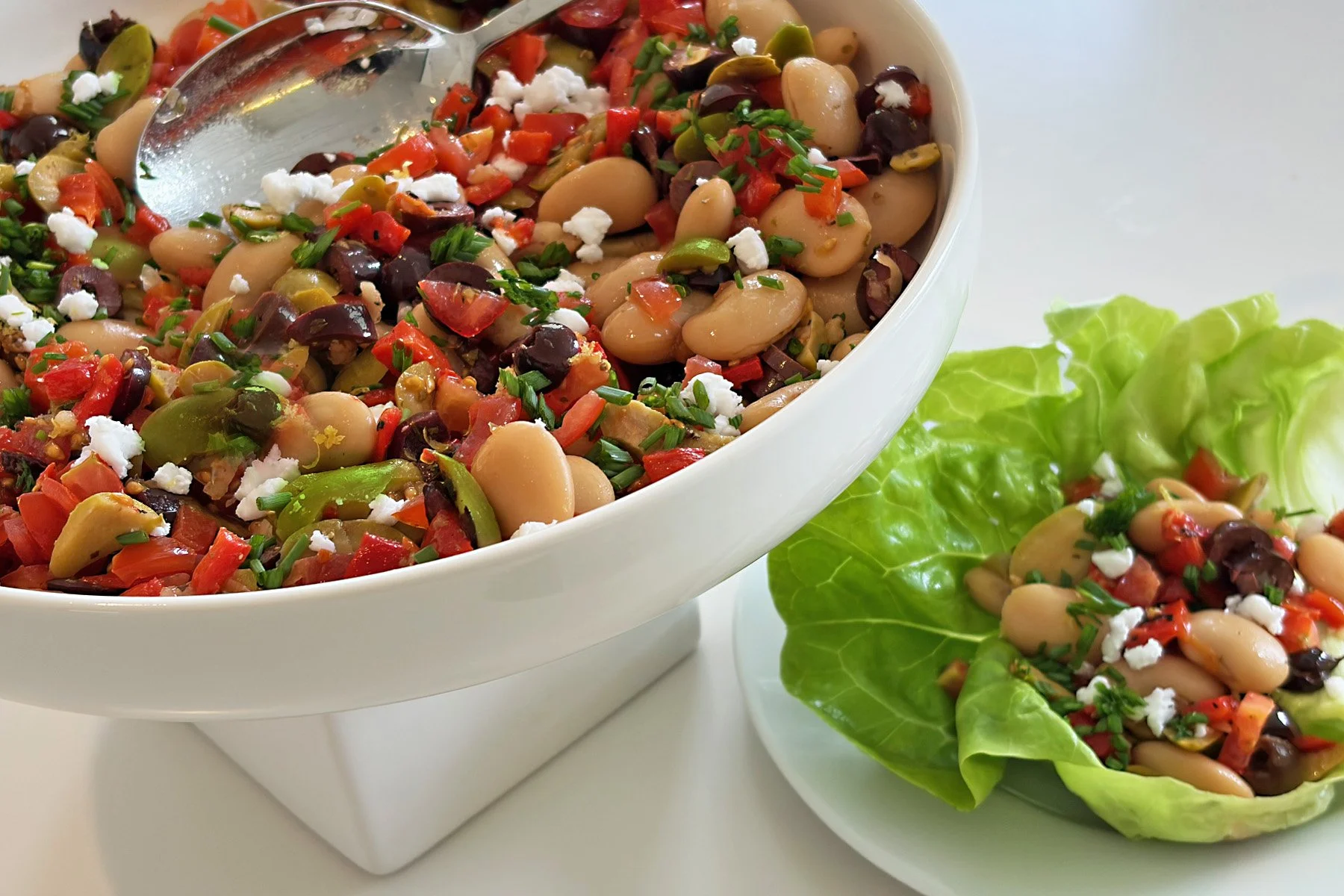 Marinated Olive + White Bean Salad
