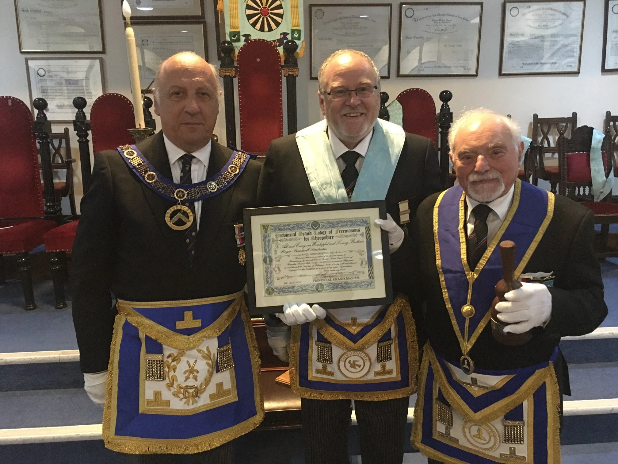 Fifty years of Masonry celebrated at the Round Table Lodge