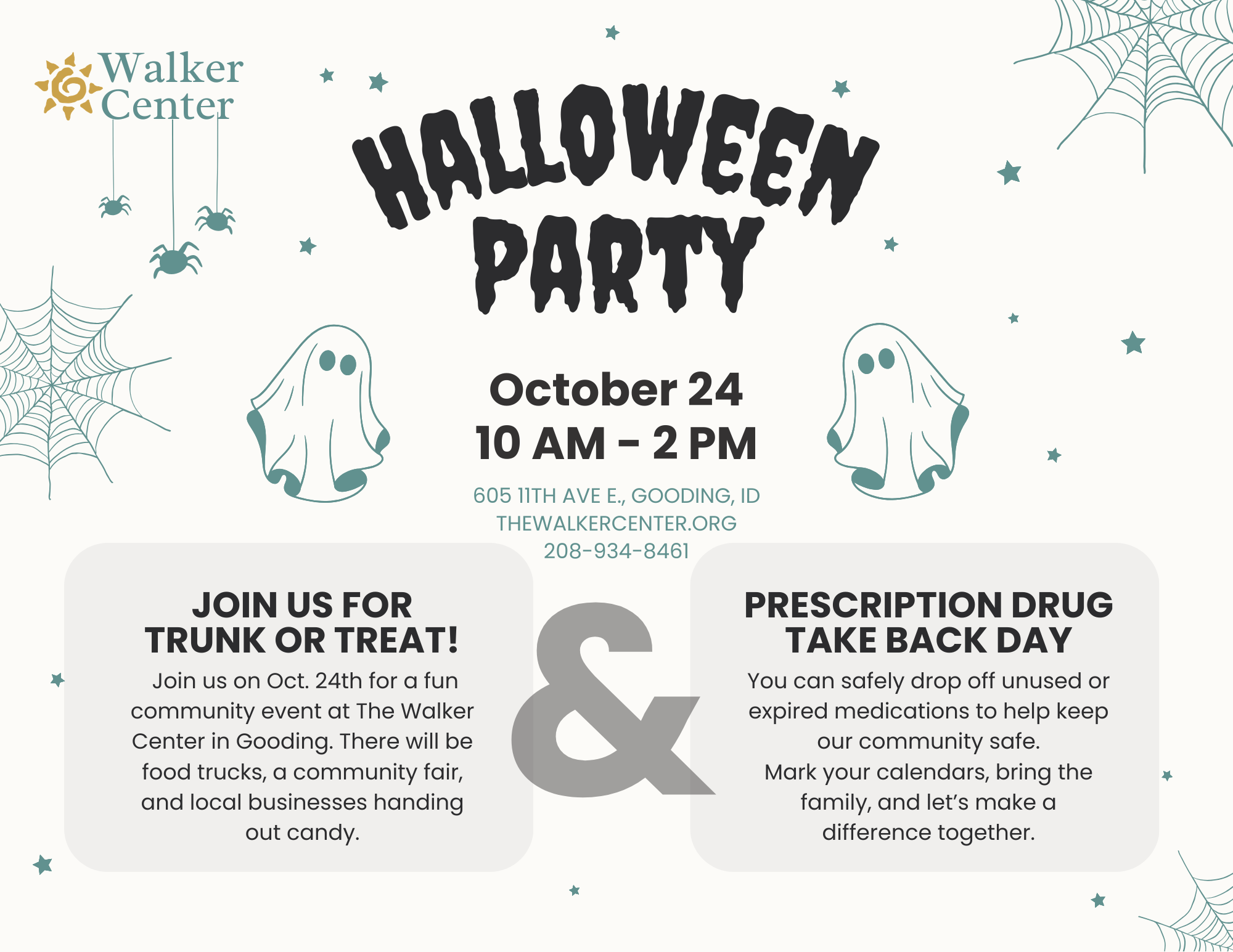π Halloween Party & DEA National Drug Take Back Day with The Walker Center!