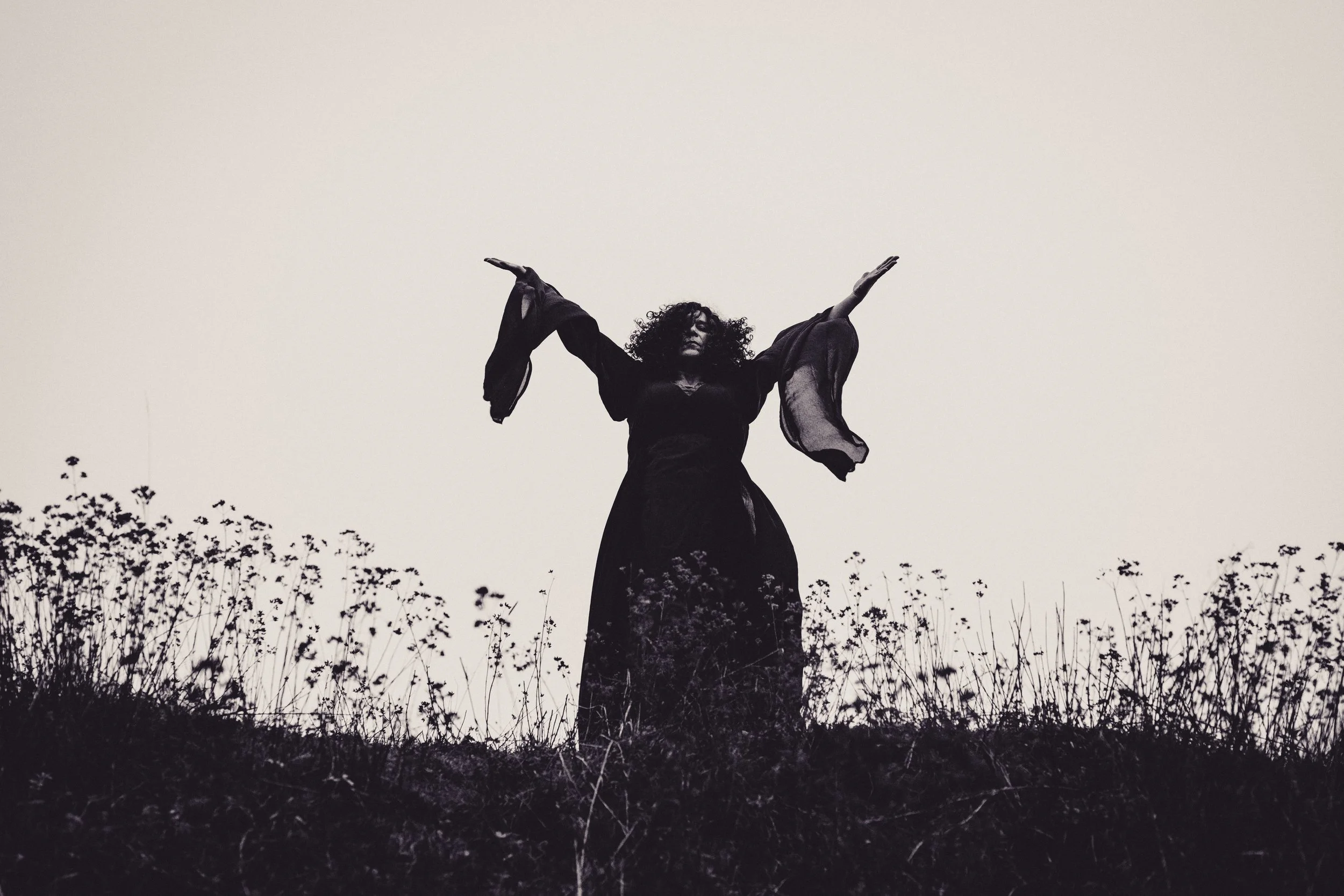 Portrait of Farida Lemouchi, singer of The Devil`s Blood, Molasses and Gott
