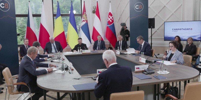 President Of Romania, Serbia, And Prime Minister Of Poland Visit Ivano-Frankivsk, Ukraine, For Carpathian Eight Summit
