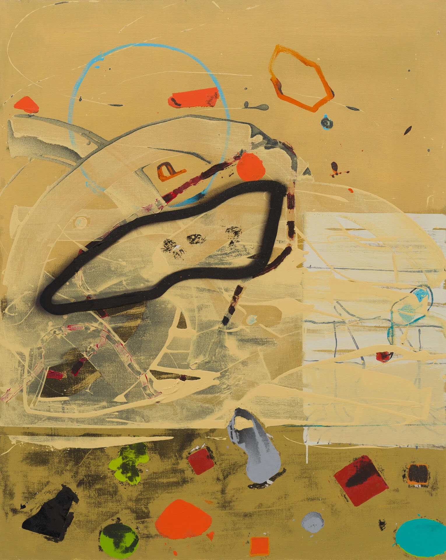 Map Walk 10 . acrylic and ilmenite on canvas . 150 x 120 cm