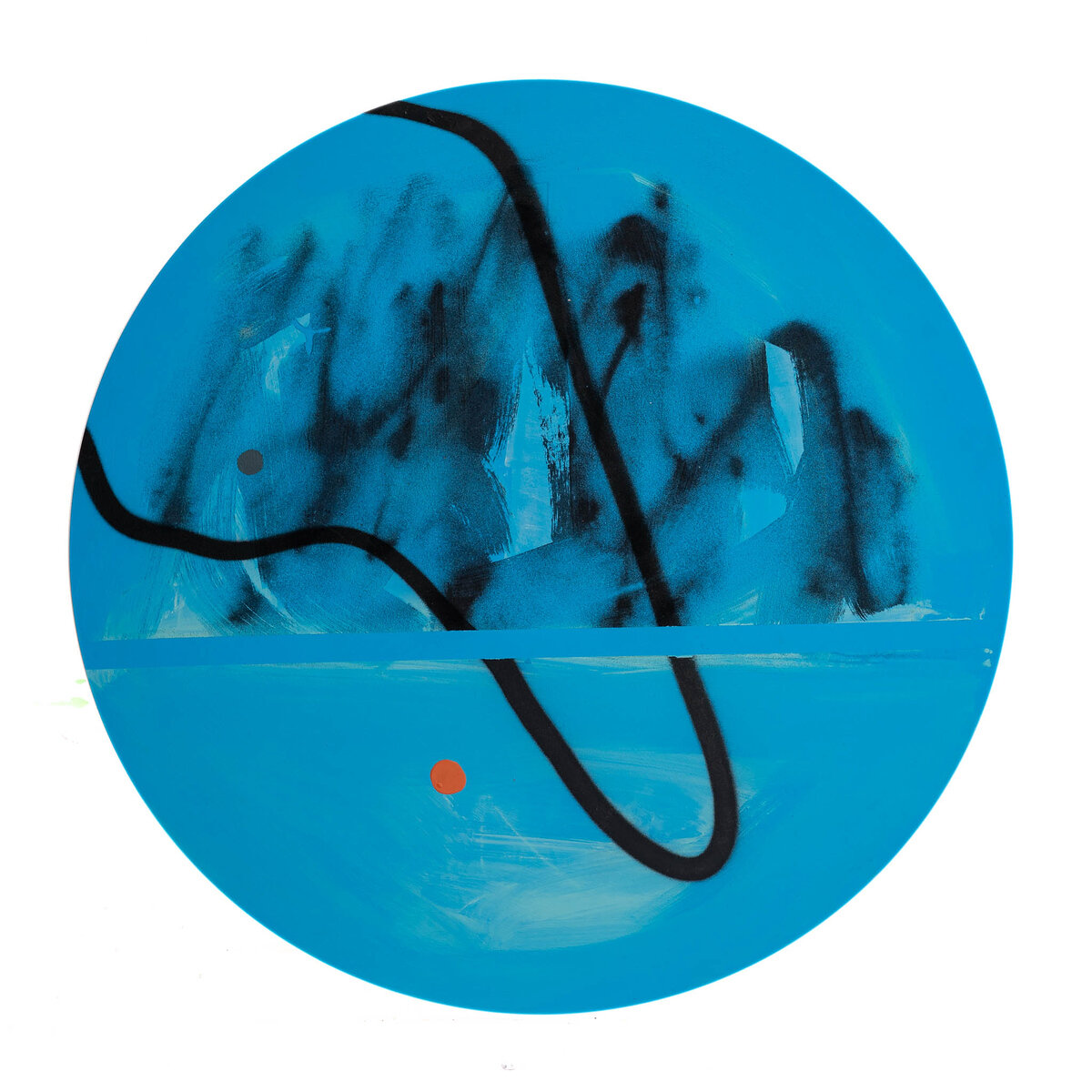 Ocean Path . acrylic and ilmenite on panel . 80 cm