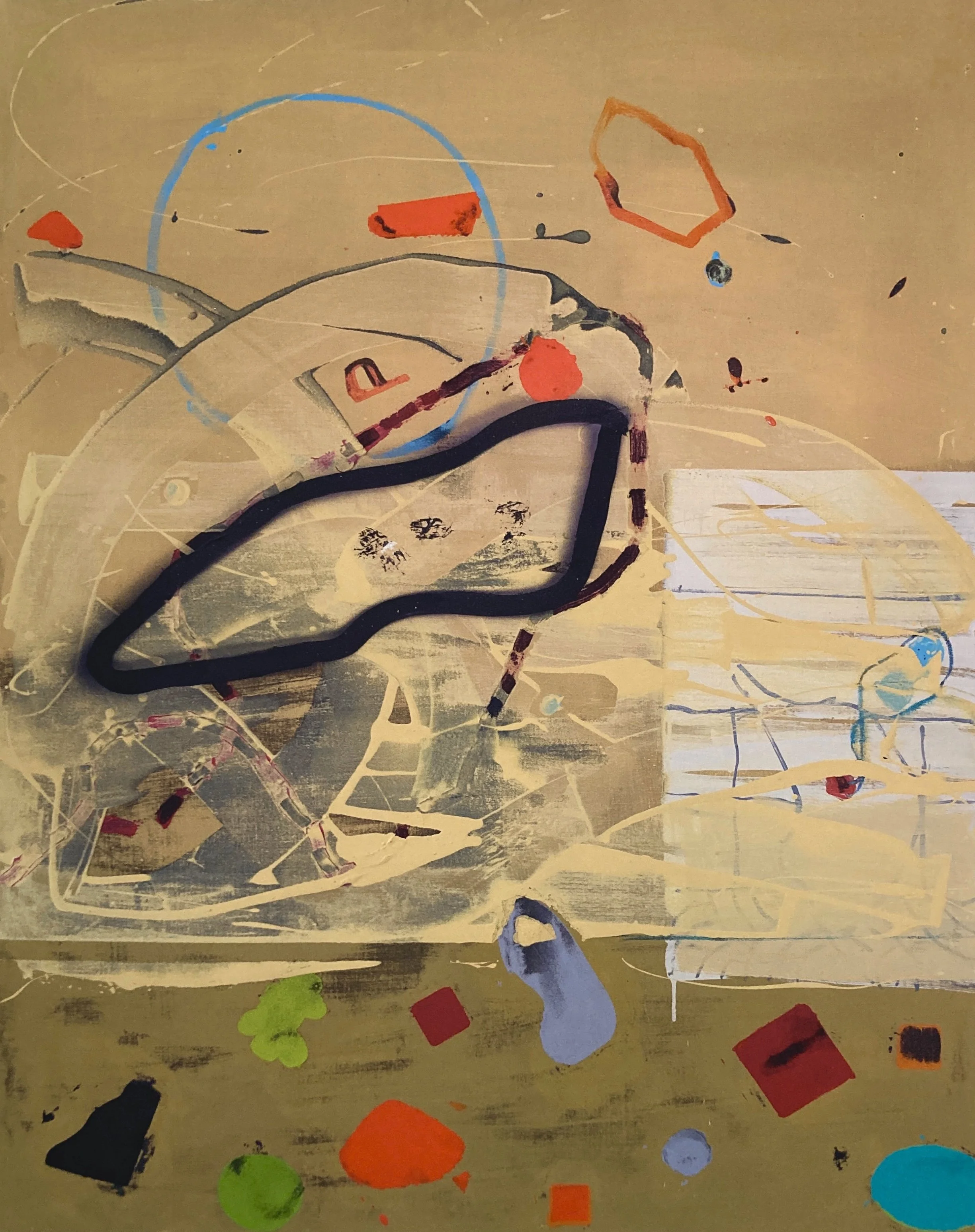 Map Walk 10 acrylic and ilmenite on canvas 150x120cm