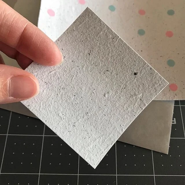 My paper experiment went well. The handmade paper has a nice thick texture, and the foil on the back looks great. It kind of reminds me of what wallpaper feels like, but thinner. The paper confetti moved on some sheets due to the roller, but the meth