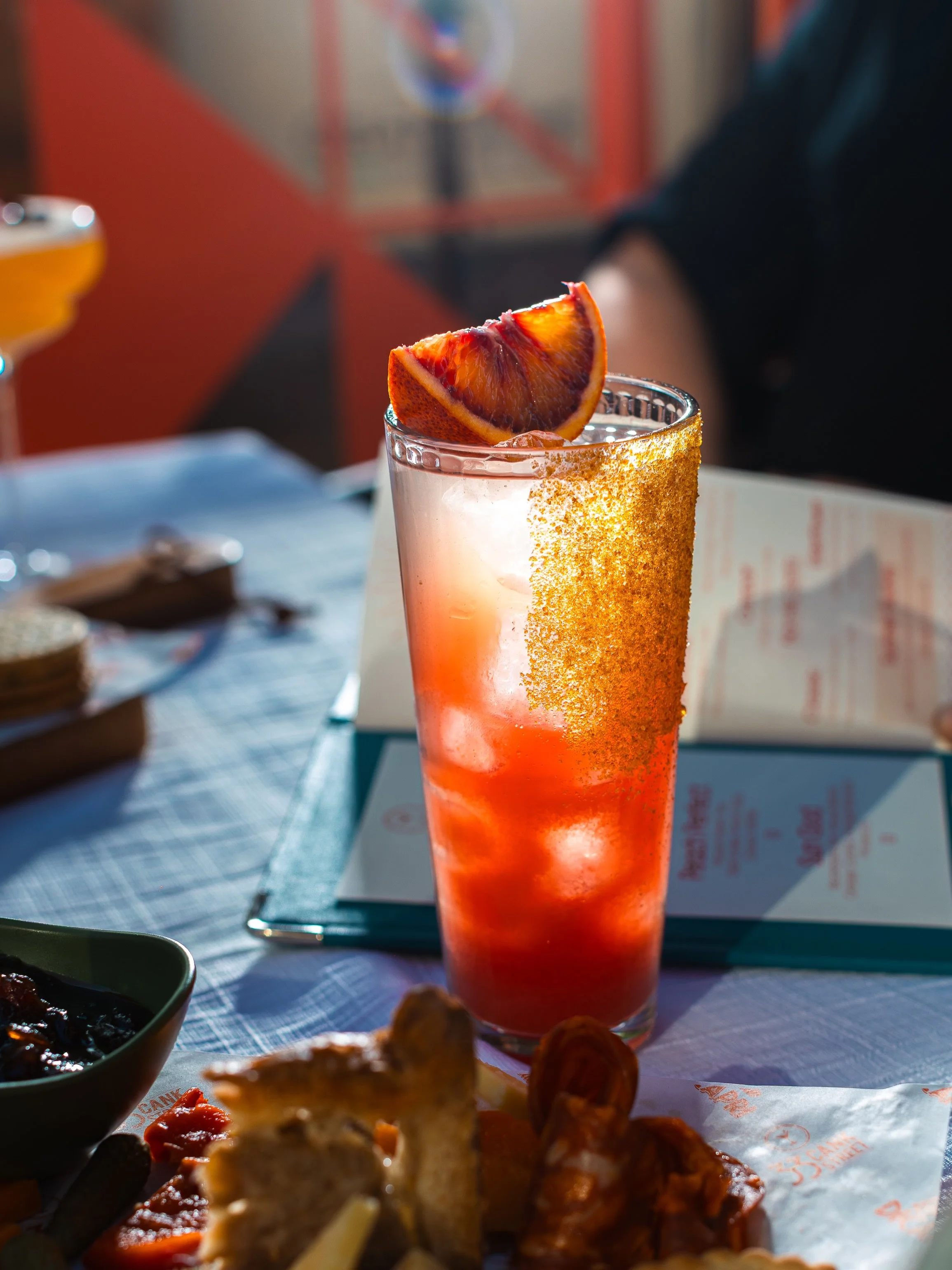 Heat wave predicted for next week&hellip;All HAIL&hellip;.THE SUN GOD. 

This one&rsquo;s pack with the bright and bold flavours from SEASONAL Blood Oranges 🍊 🌞 

S U N  G O D
~Brockmans Gin
~House Blood Orange Cordial
~Orange Blossom
~Prosecco
~Bl