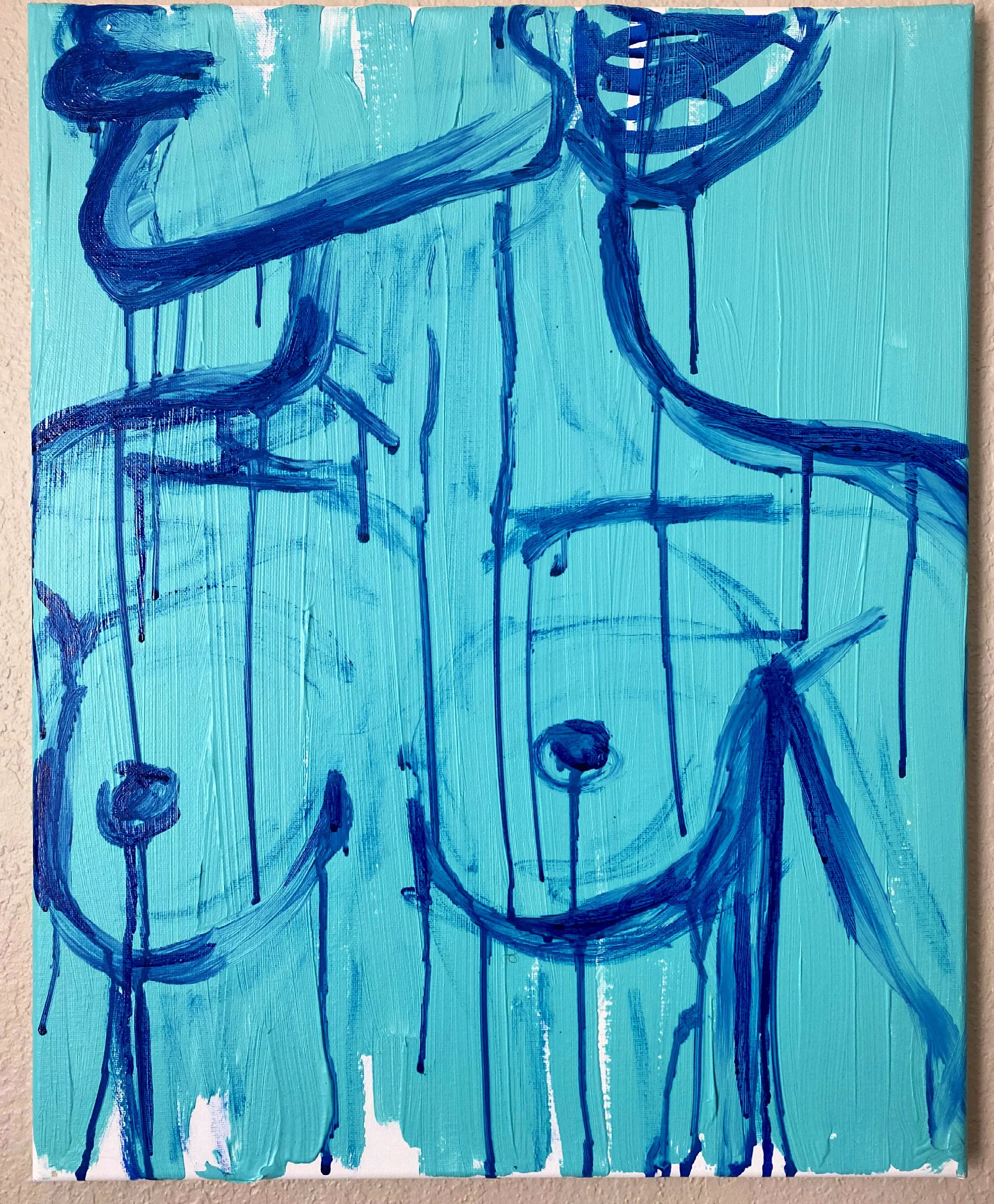 Self Portrait Blue Print 8x10 inch
