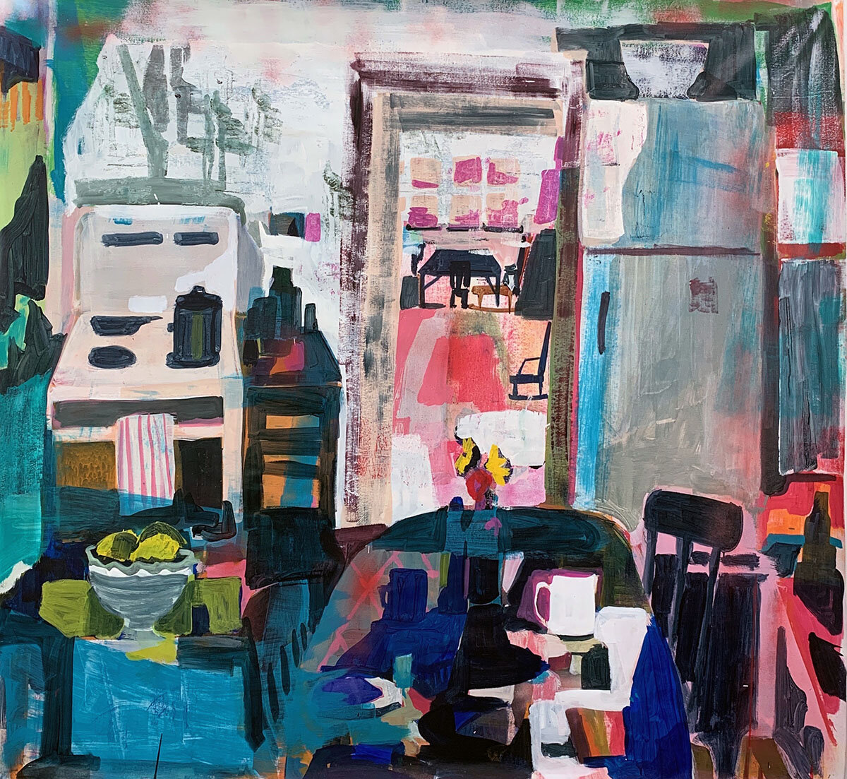 From Where I Sit , 2020, acrylic on canvas, 57 in. x 59 in.