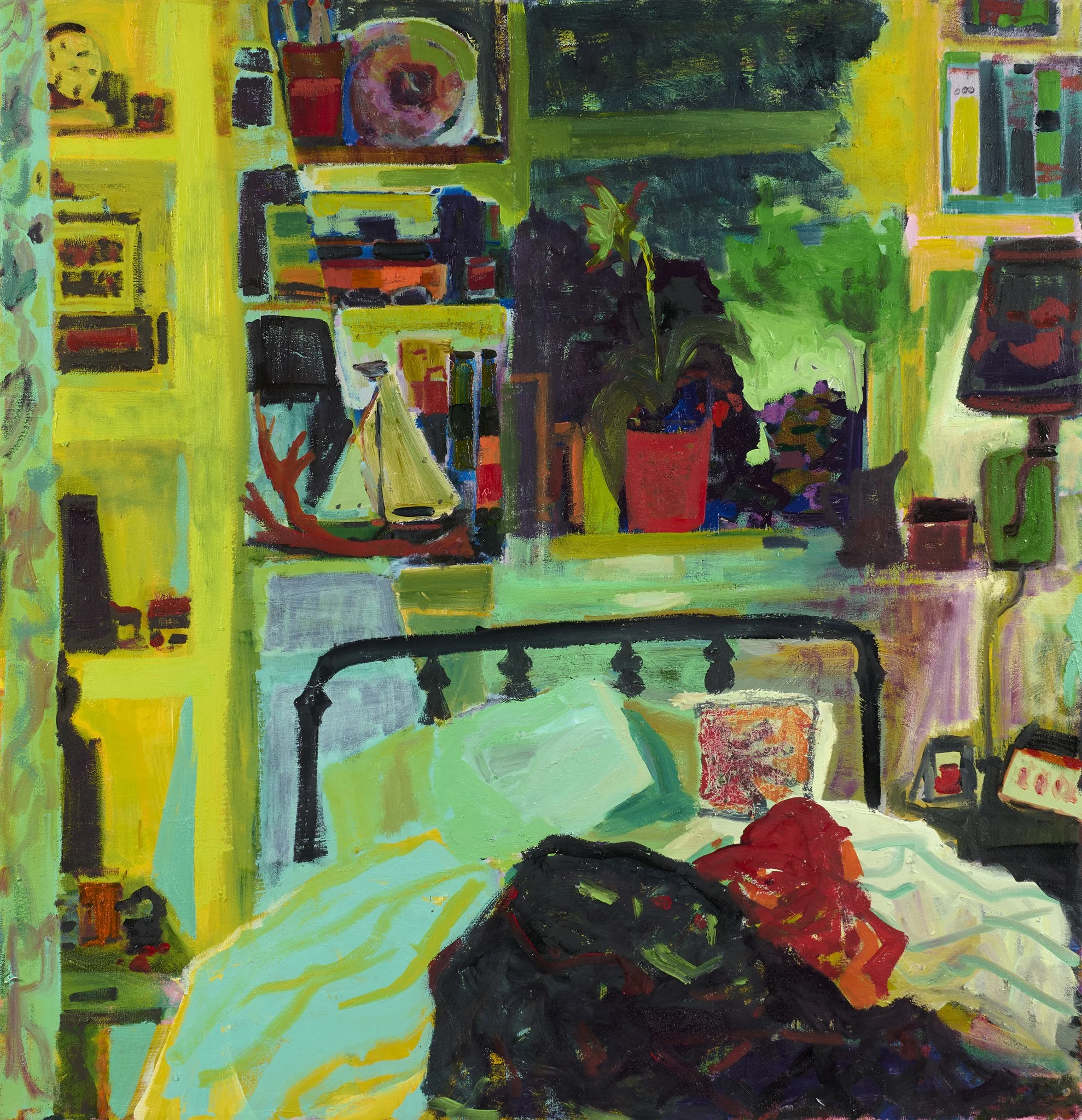   When and Where , 2025  oil on canvas  48" x 50" 