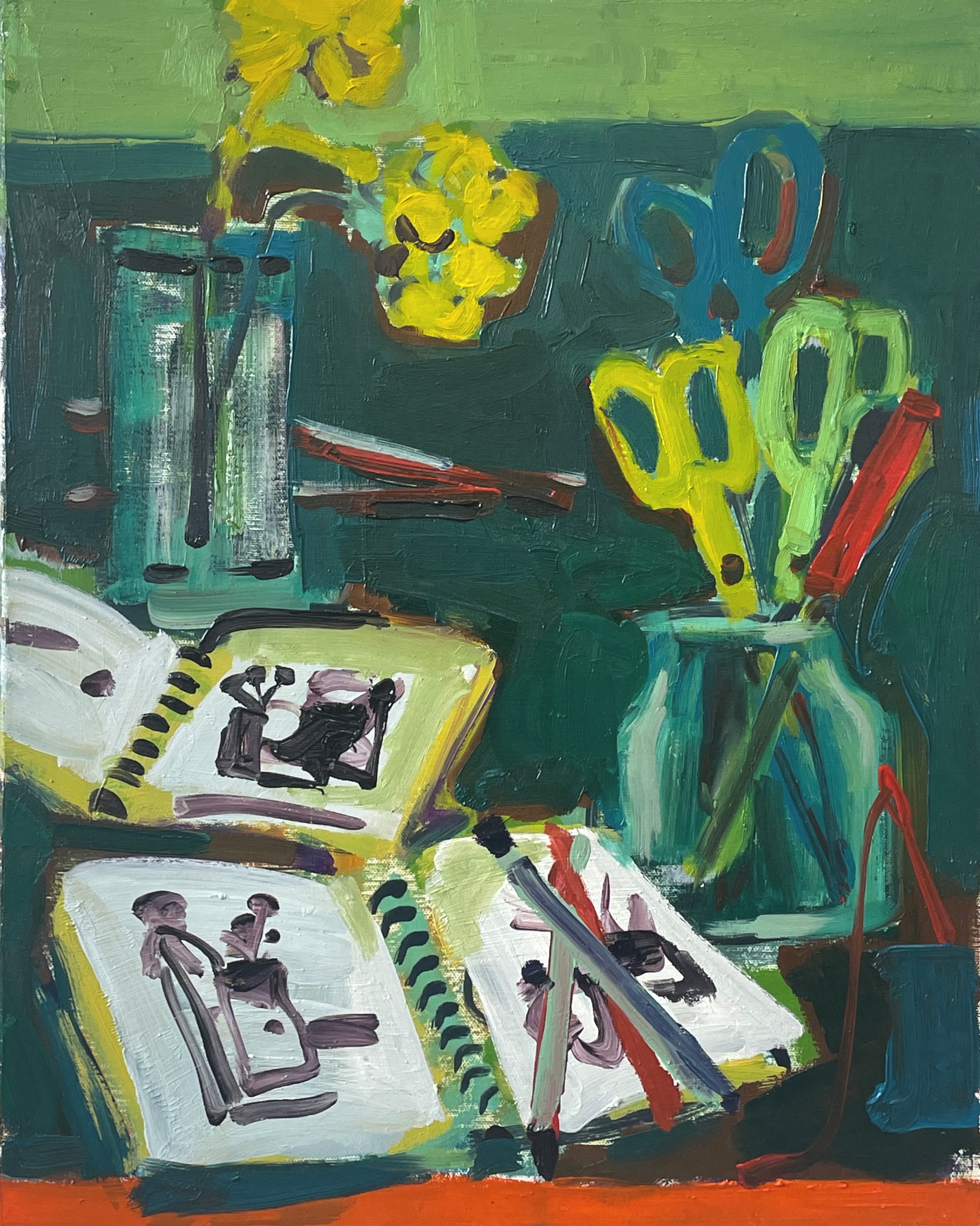   Half Past Two   oil on canvas  20” x 16”   