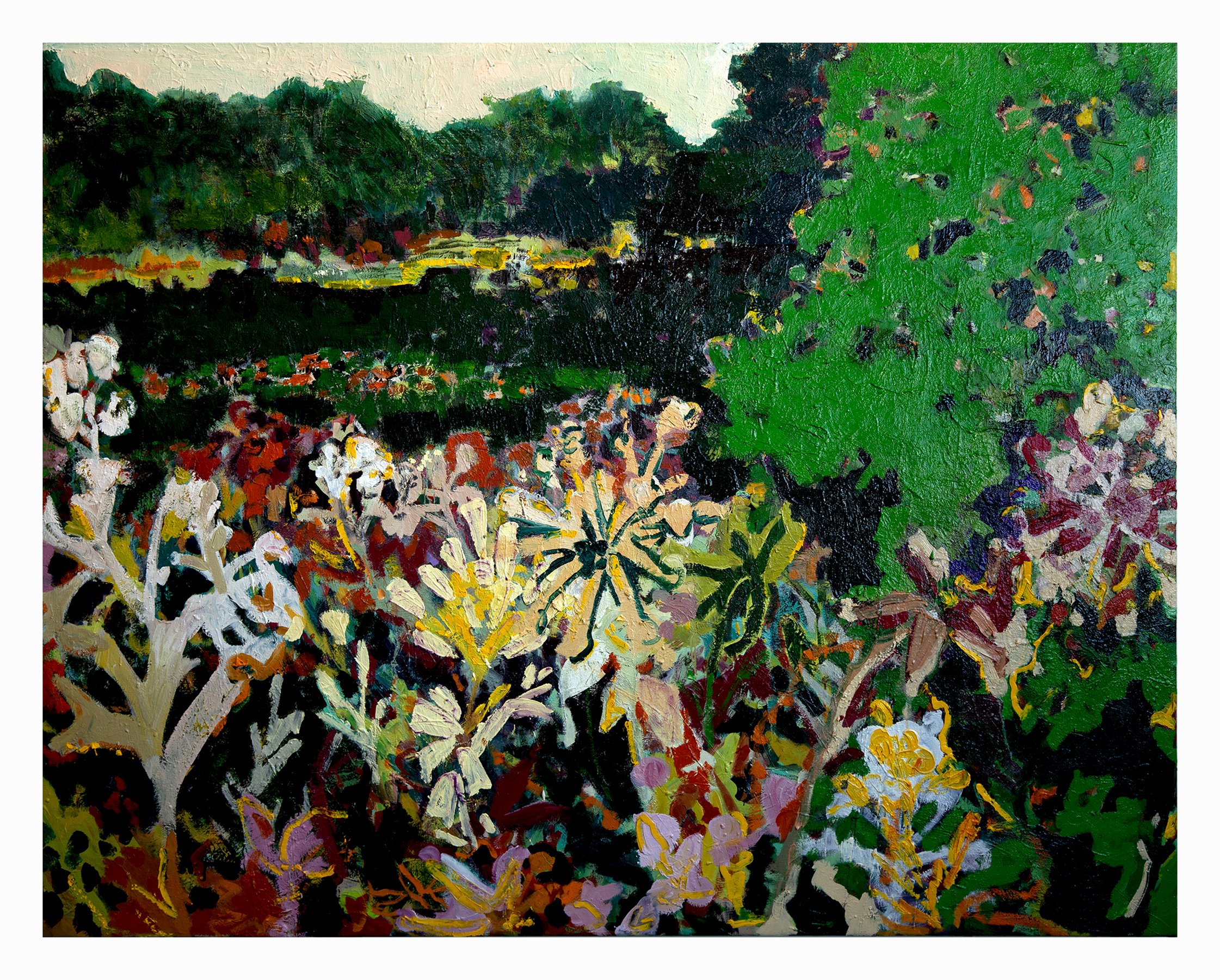   Beyond the Briar , 2025  oil on canvas  53 in. x 67 in.     ROCKEFELLER MANAGEMENT CO 