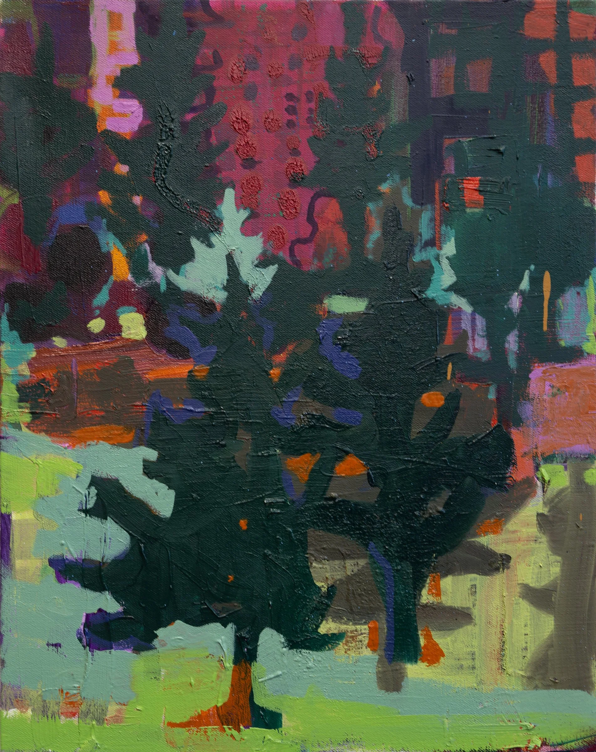  City Pines, 2025  oil on canvas  20” x 16” 