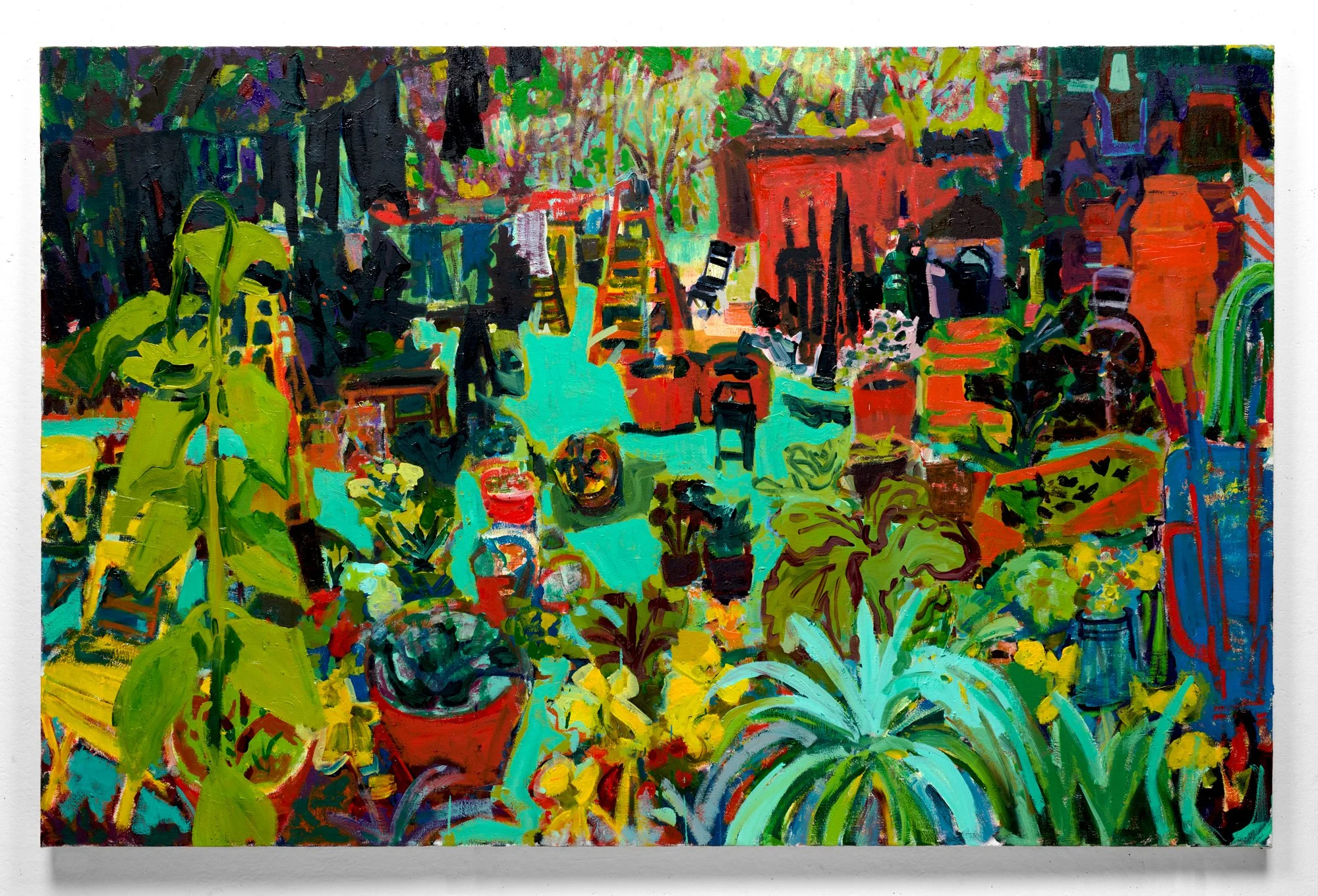   Community , 2025  oil and acrylic on canvas  51" x 79" 