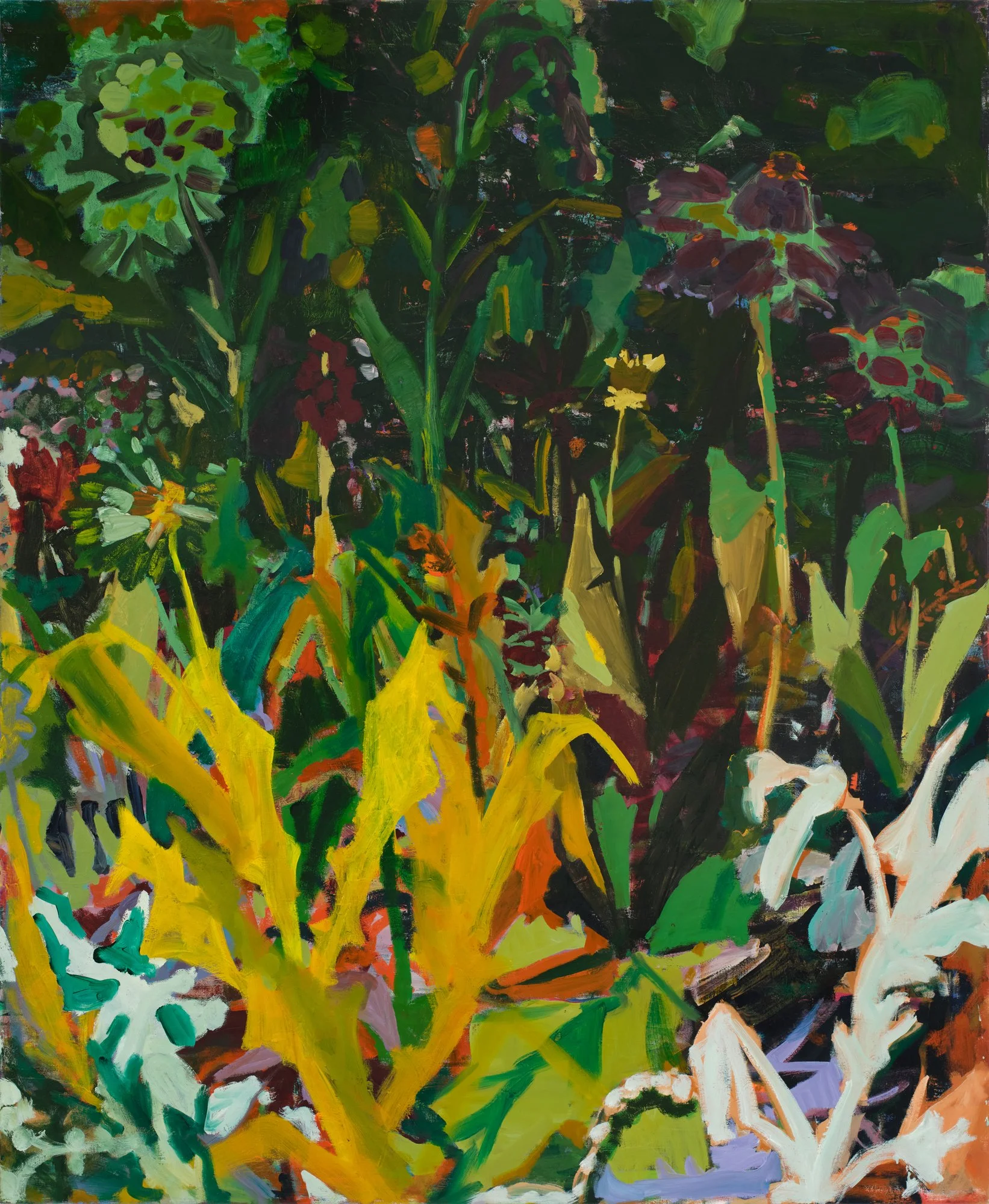   Closer to the Ground , 2026   oil and acrylic on canvas   62 in. x 51 in. 