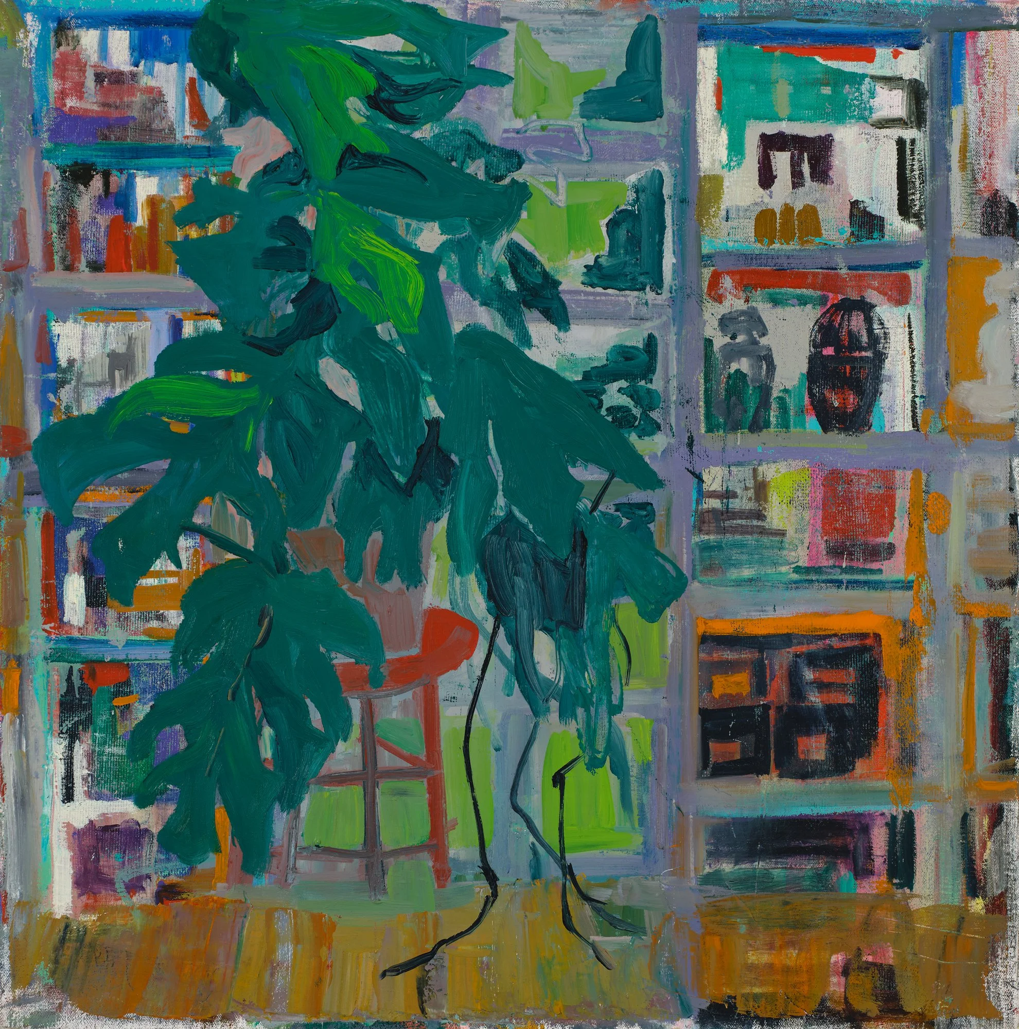  The Library   oil on canvas  24 in. x 24 in. 