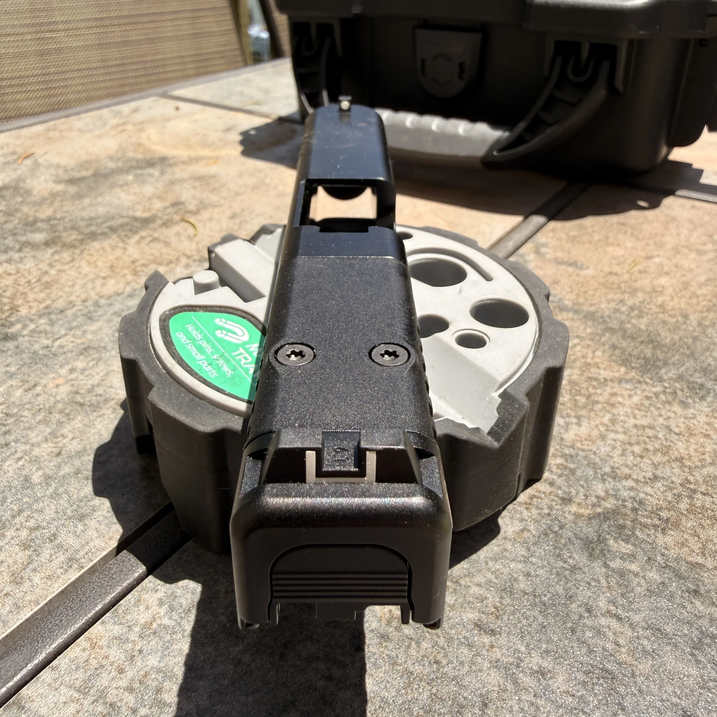 Fragile plastic iron sights have no place on a working pistol. 