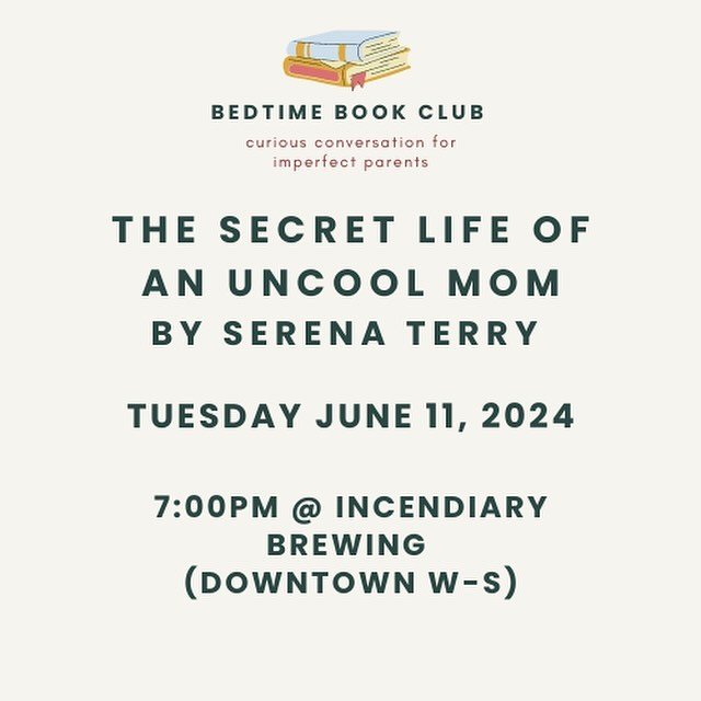 ✨✨✨Bedtime Book Club, June 2024!✨✨✨
&nbsp;
Our pick this month is The Secret Life of an Uncool Mom by Serena Terry. I&rsquo;ve heard this is a quintessential summer read, and have it on good authority that it&rsquo;s already caused laughs and snorts 