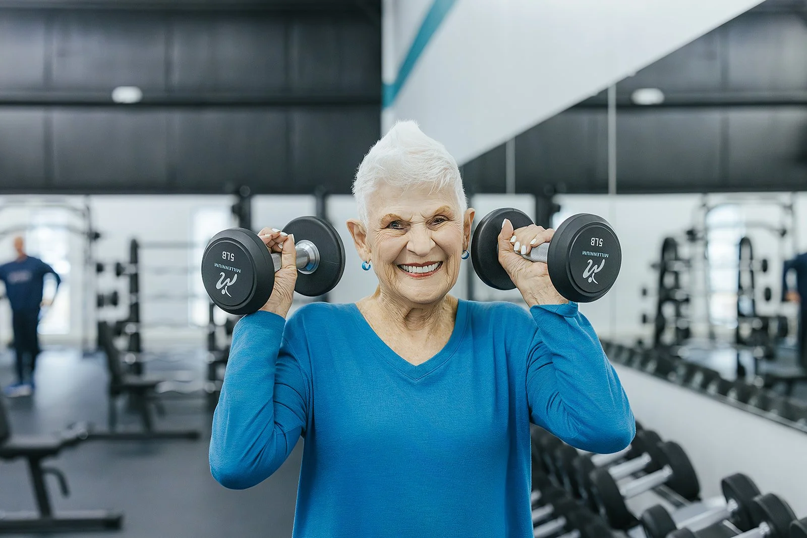 weight lifting posing local wellness business photography in Durham, NC