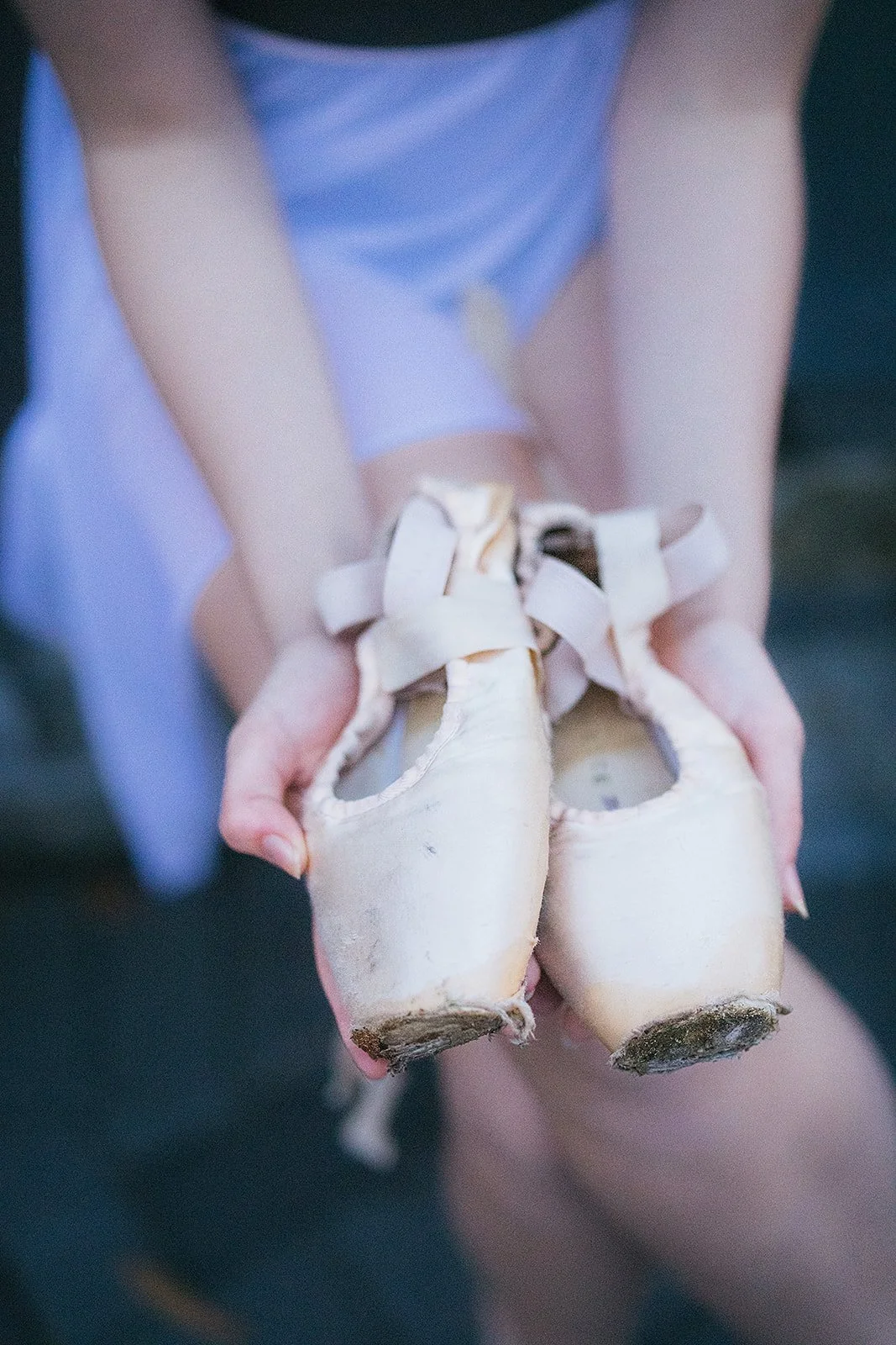 Closeup of Pointe Shoes
