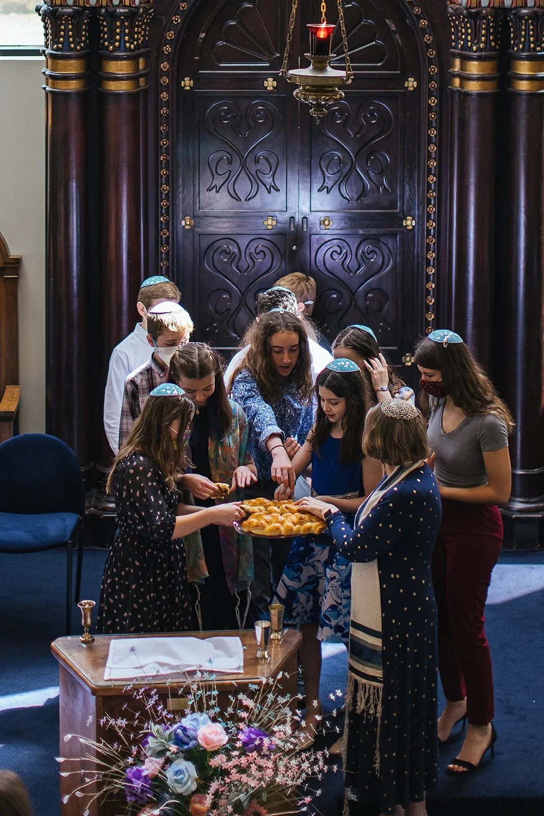 GroupTogetherAtBatMitzvahDurham