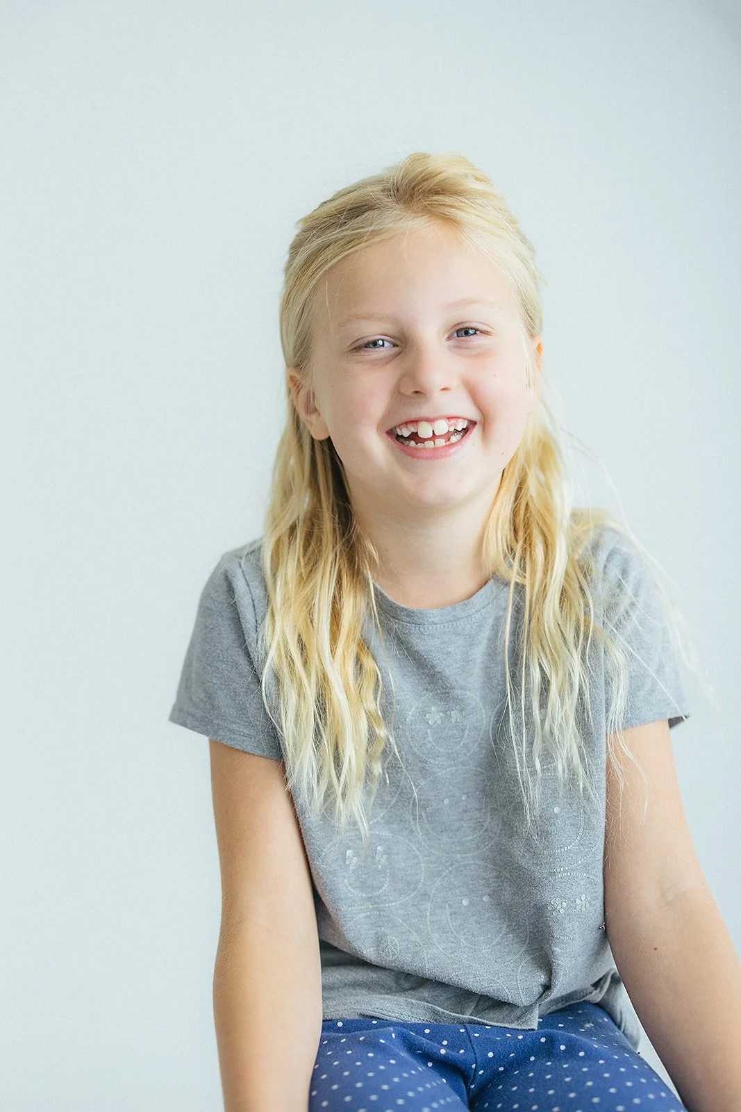 Young Girl Smiling In Studio Portrait Session Durham NC