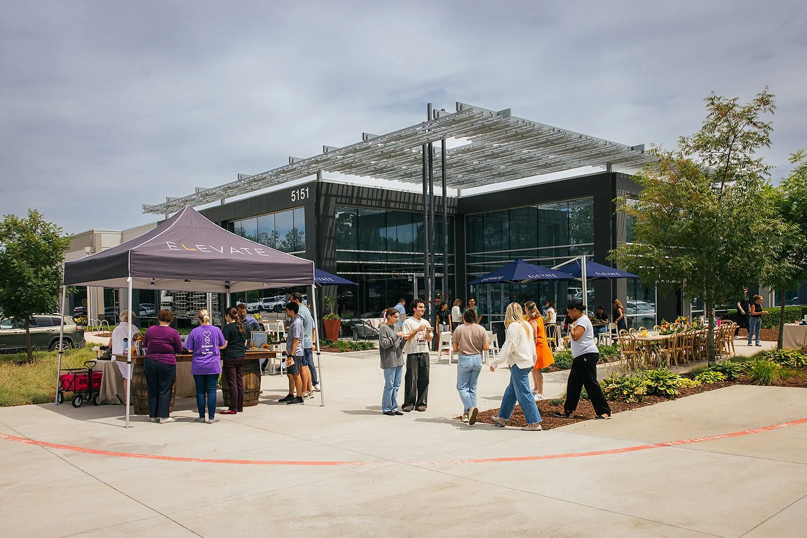 People Walking Into Raleigh Event with Booths Raleigh Event Photography
