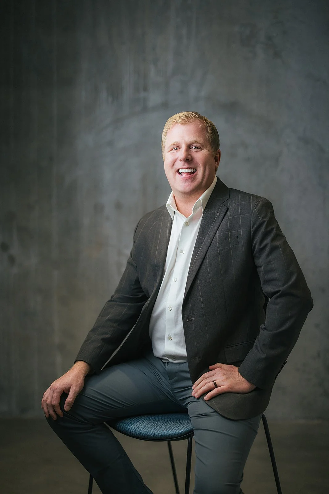 Man Smiling During Corporate Headshot Session in Durham NC