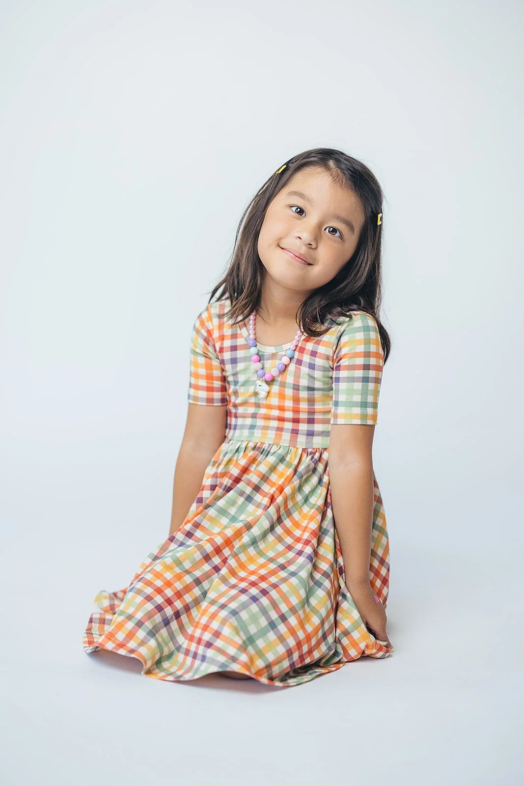 Young Girl Smiling In Studio Portrait Session Durham NC