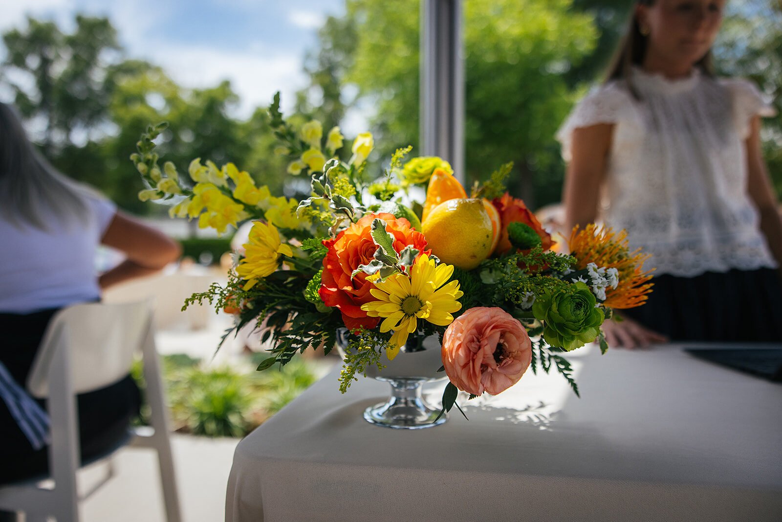 Colorful Floral Arrangement Raleigh Event Photography