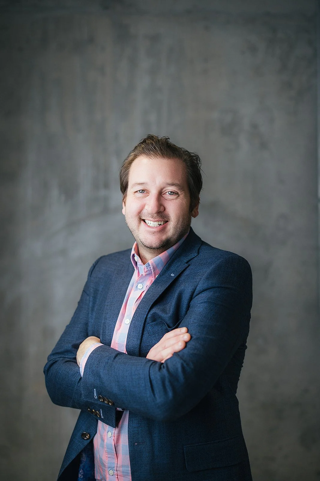 Man in Blue Blazer Professional Corporate Headshot