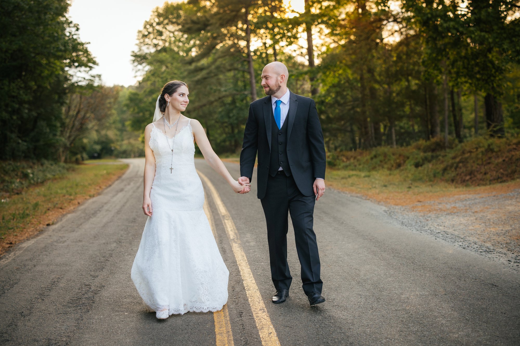Couple portrait in natural light — Honeysuckle Tea House Chapel Hill wedding