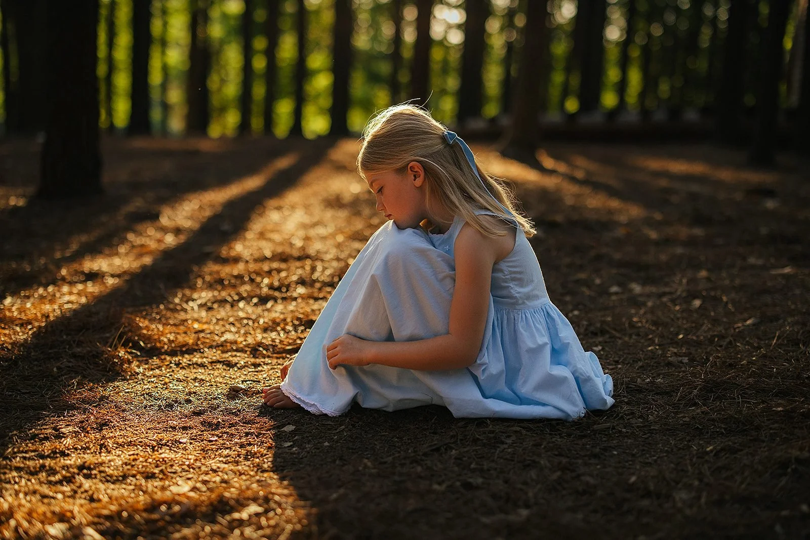 Young girl in field, golden hour portrait session — Durham family photographer