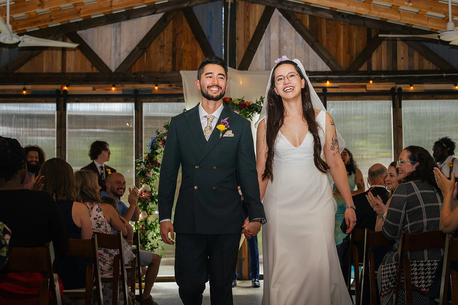 Durham NC wedding photographer — Honeysuckle Tea House ceremony