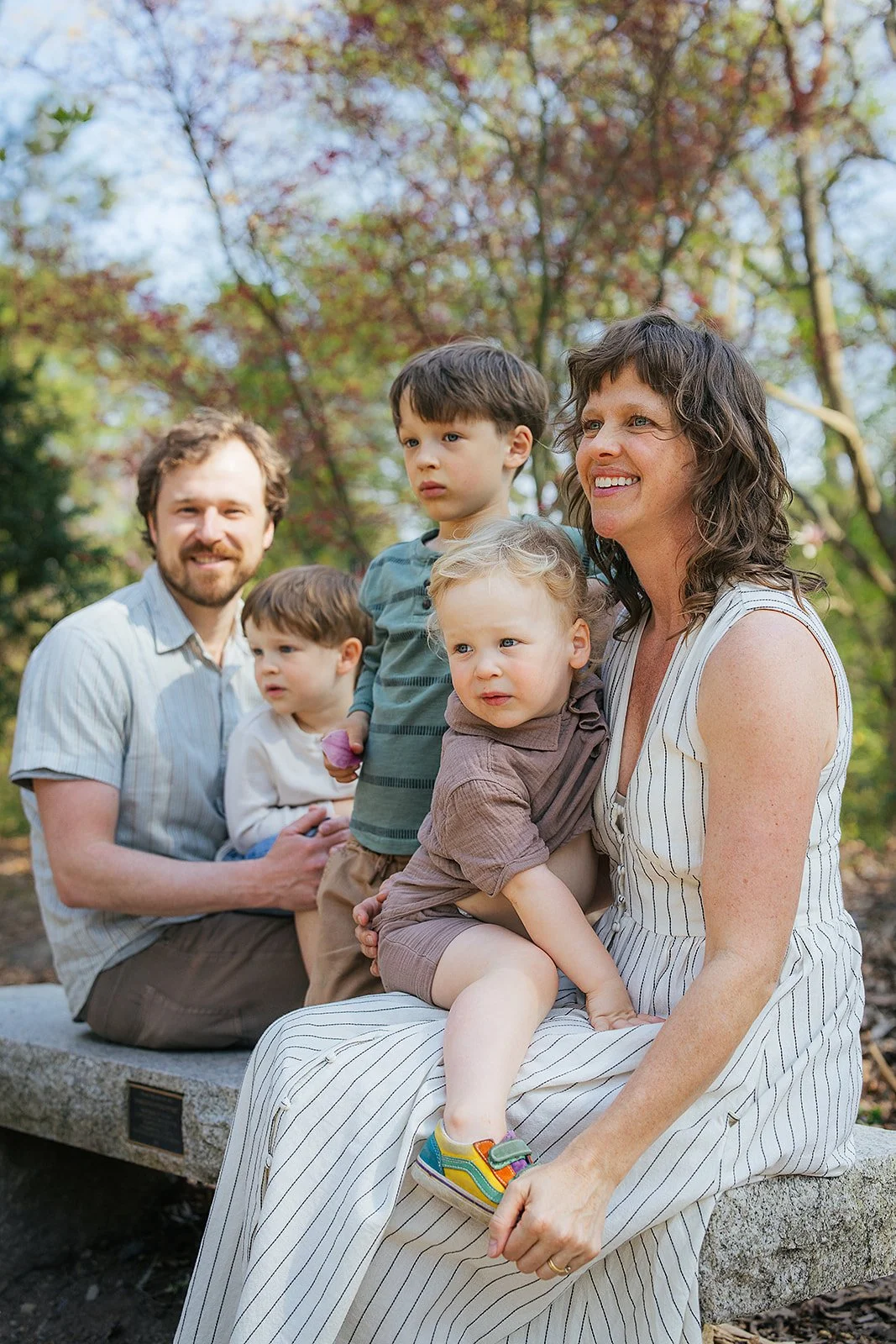 Family Sitting in Duke Gardens in Durham Family Photography Session