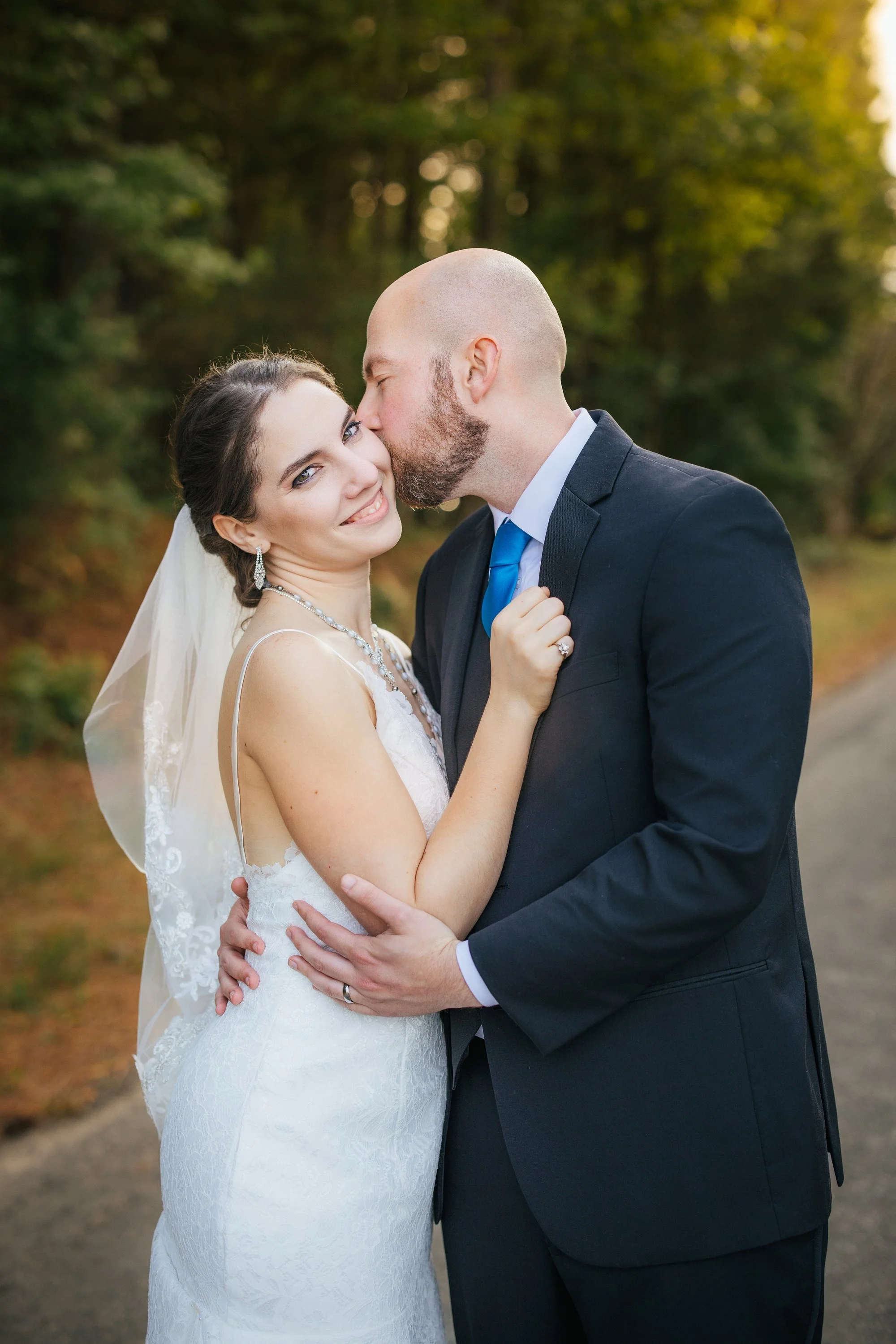 Bea and Tim portrait at The Honeysuckle Tea House — Chapel Hill wedding photographer