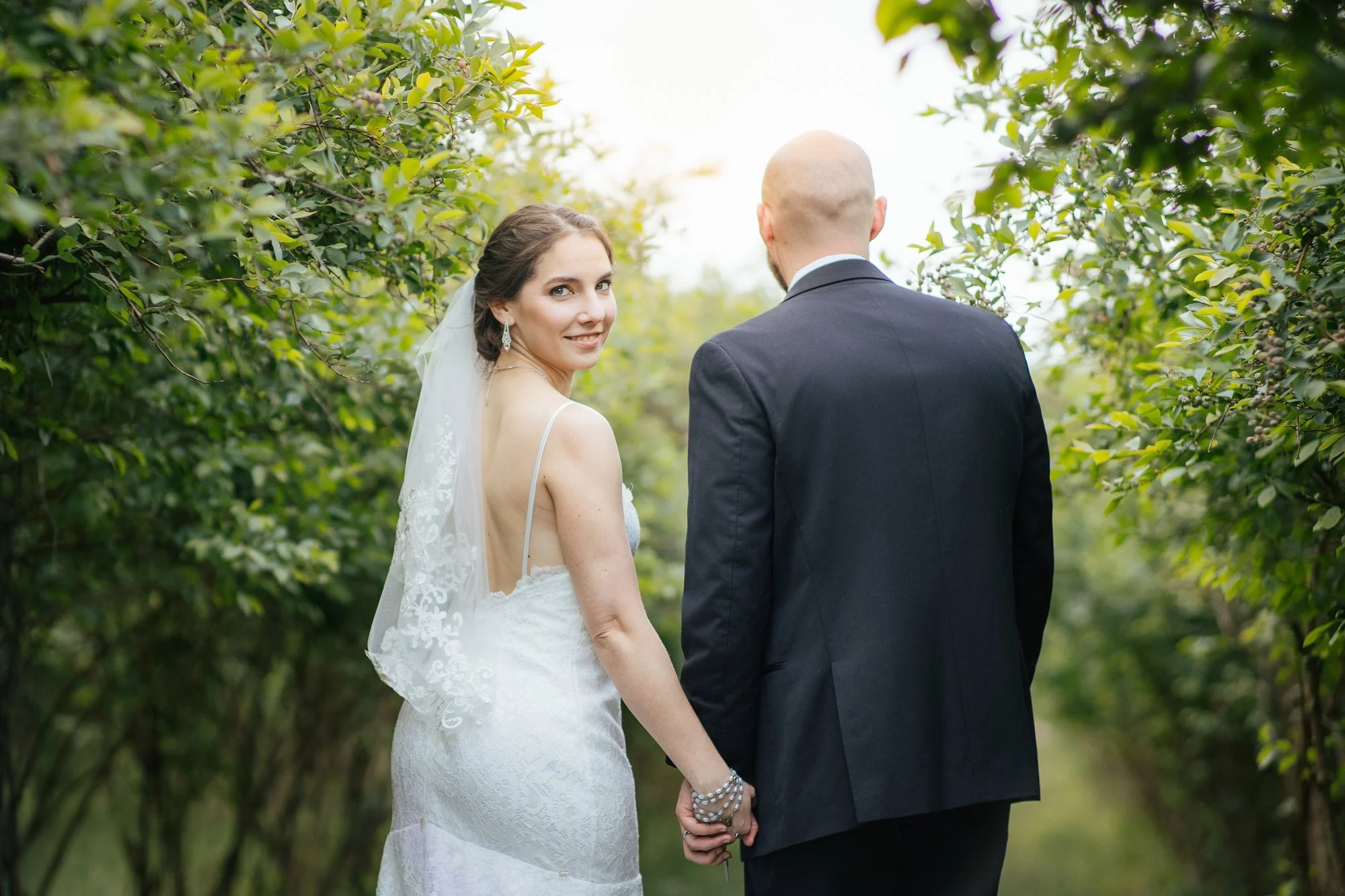 Couple portrait in natural light — Honeysuckle Tea House Chapel Hill wedding