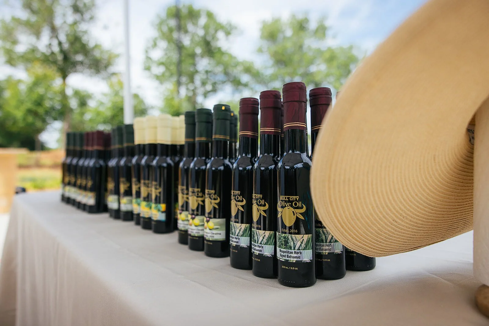 Bull City Olive Oil Set Up at Raleigh Event