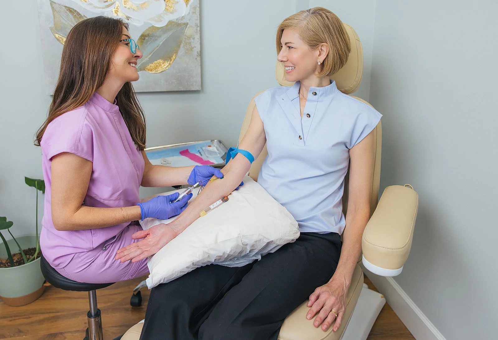 Medical Professional Drawing Blood Branding Photography Session Durham NC